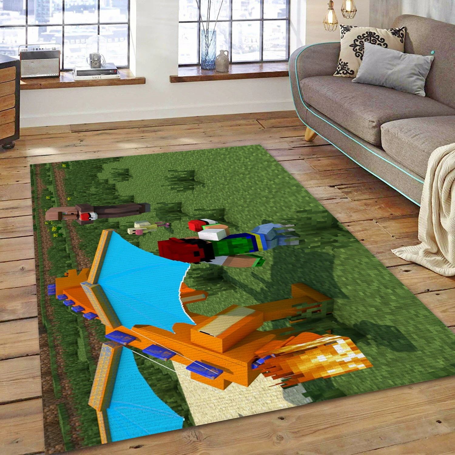 Pokemine Video Game Area Rug Area