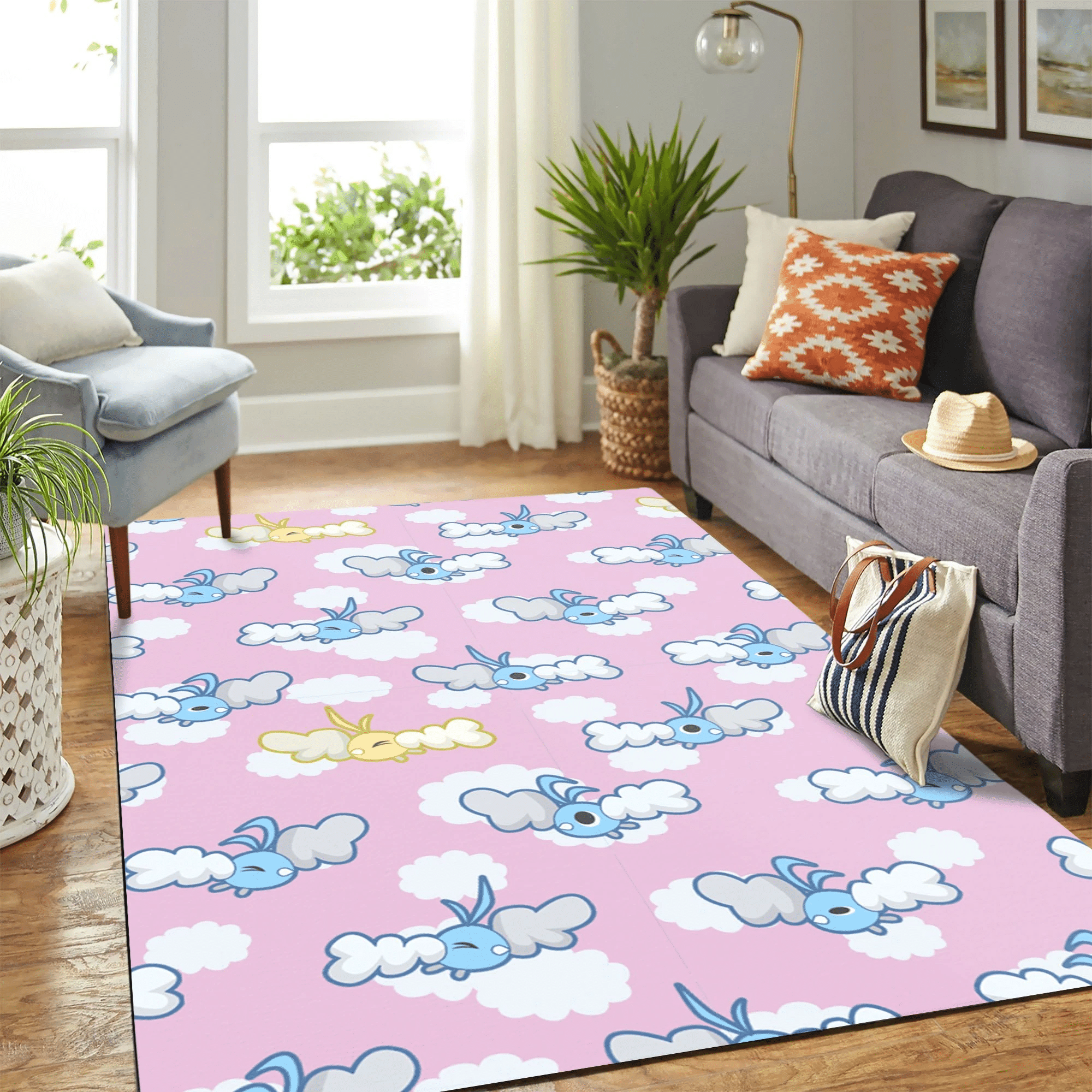 Pokemon Bird Pattern Carpet Floor Area Rug Chrismas Gift - Indoor Outdoor Rugs