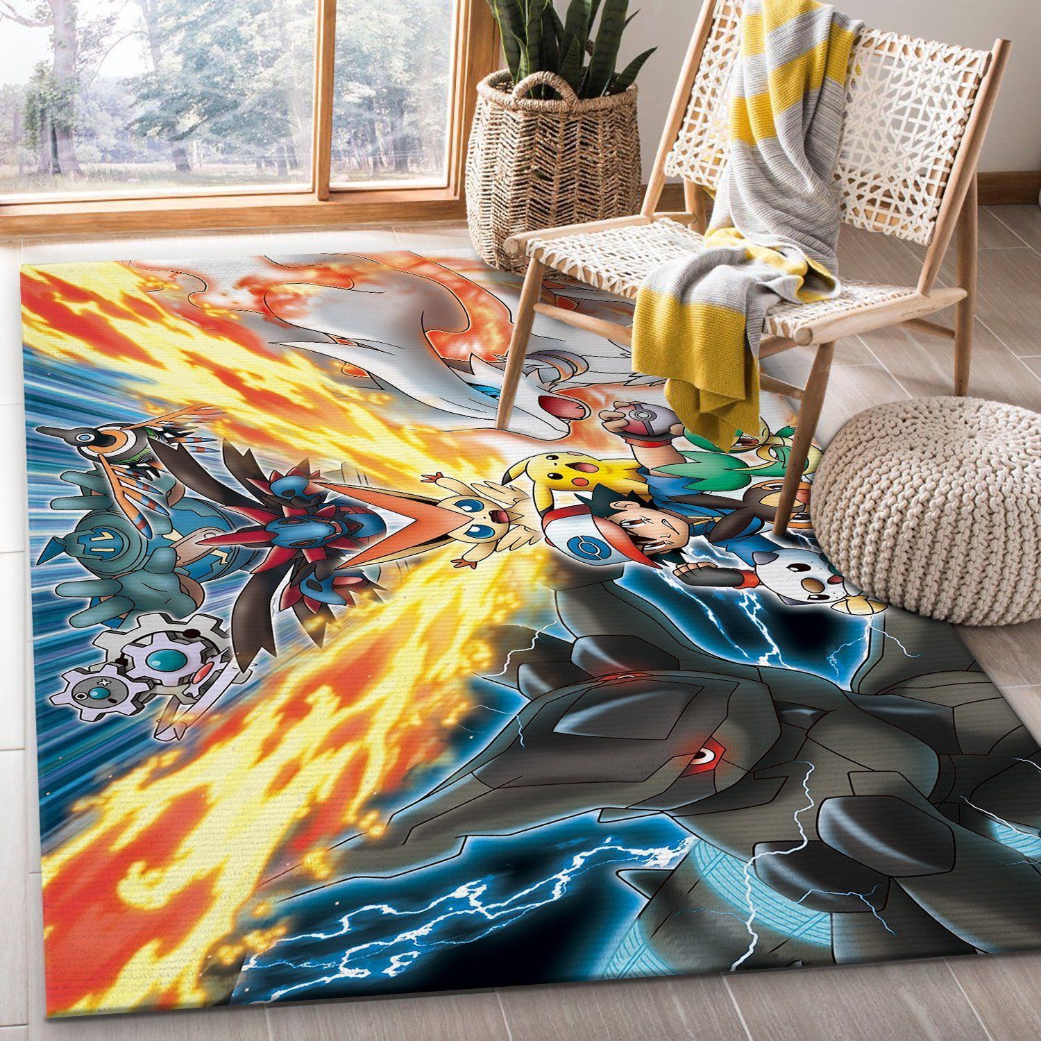 Pokemon Family Anime Movies Area Rugs Living Room Carpet FN031206 Local Brands Floor Decor The US Decor - Indoor Outdoor Rugs