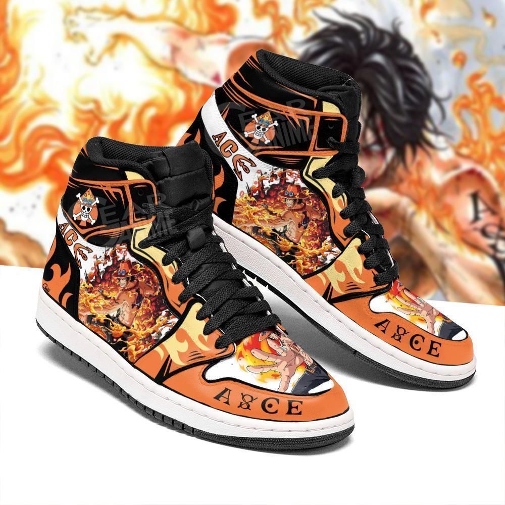 Portgas D Ace One Piece Anime Air Jordan 2021 Shoes Sport Sneakers