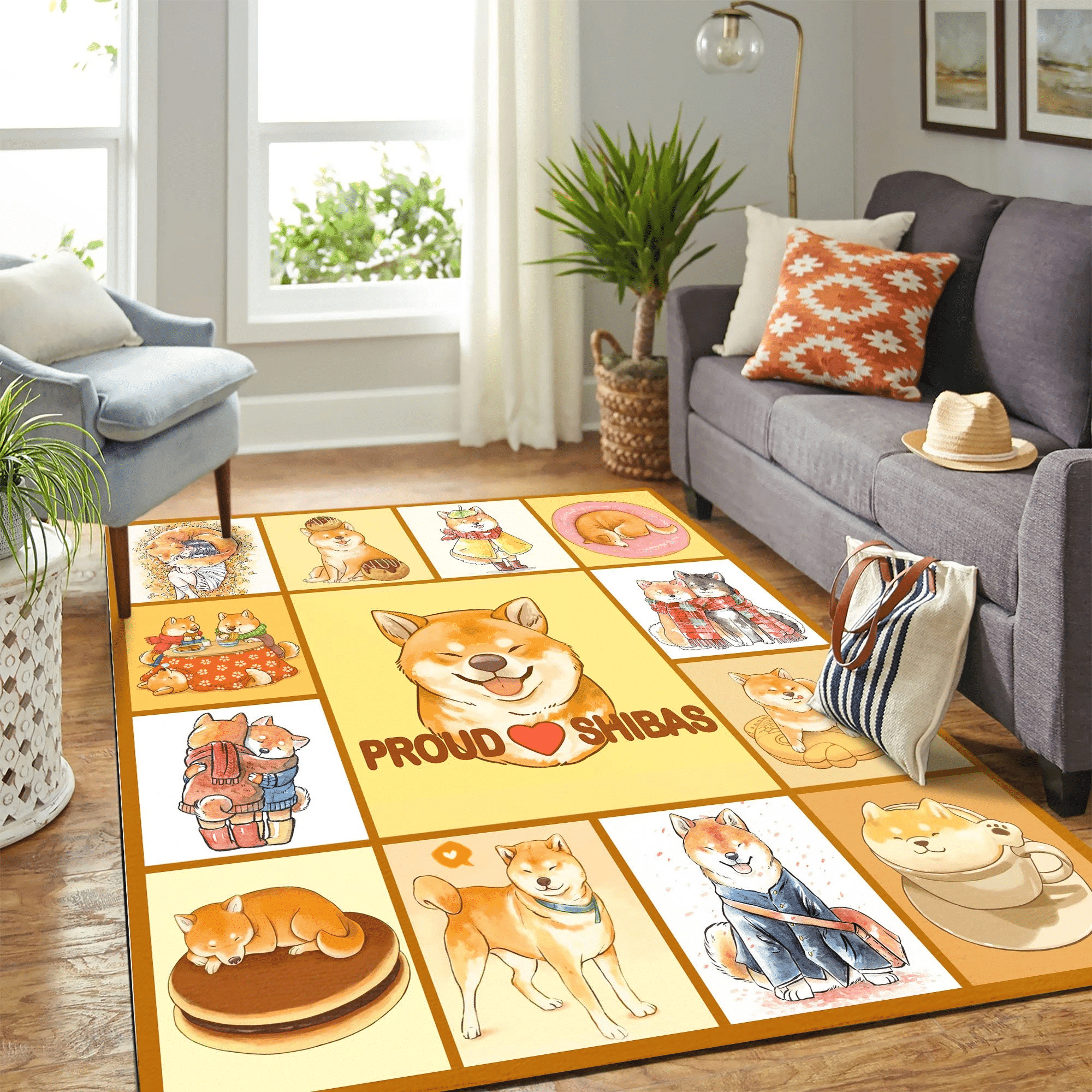 Proud Shibas Mk Carpet Area Rug Chrismas Gift - Indoor Outdoor Rugs