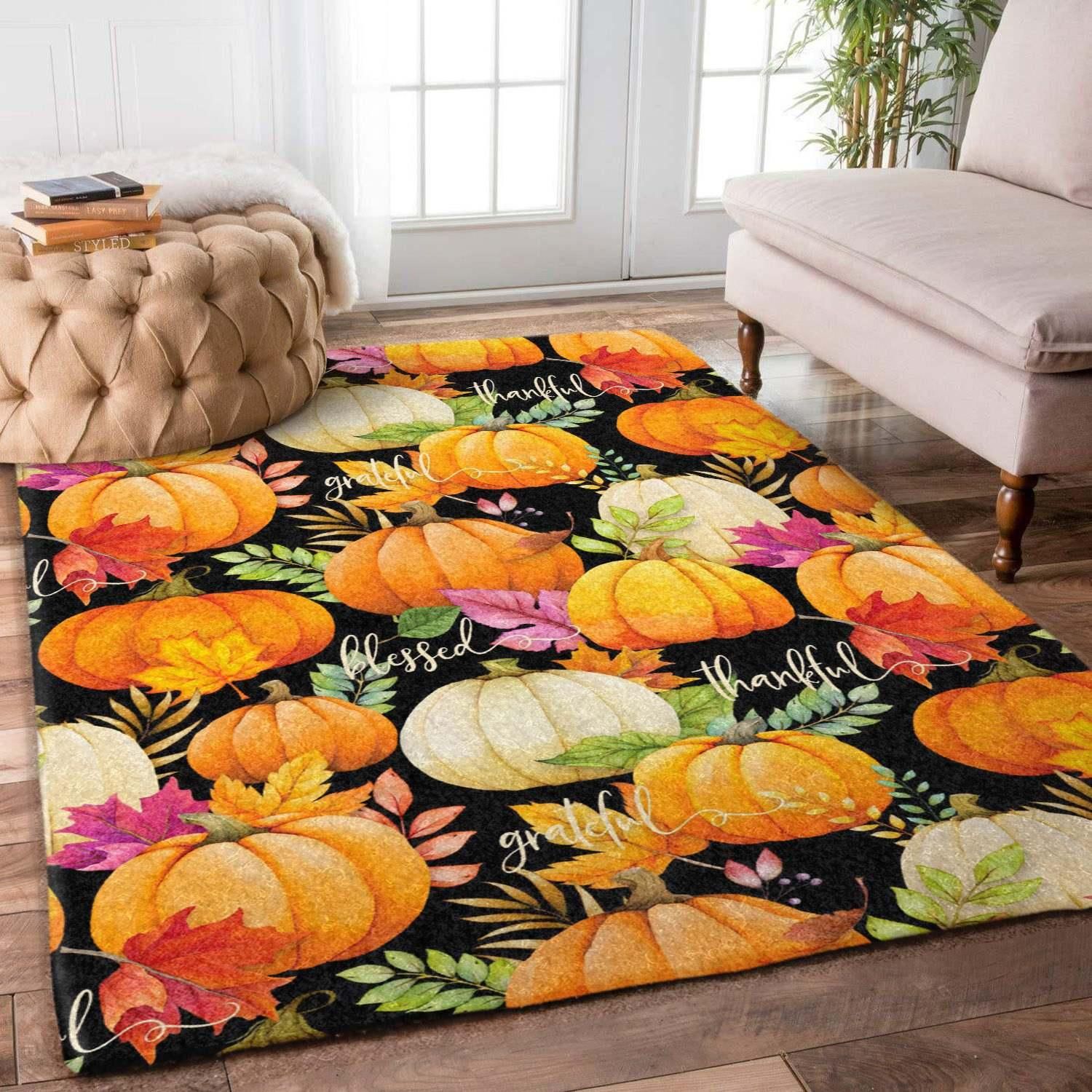 Pumpkin Rug Chrismas Gift - Indoor Outdoor Rugs