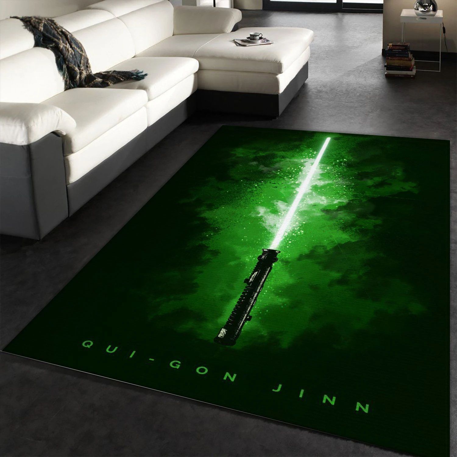 Qui Gon Rug Star Wars Lightsabers Rug Home Decor Floor Decor - Indoor Outdoor Rugs