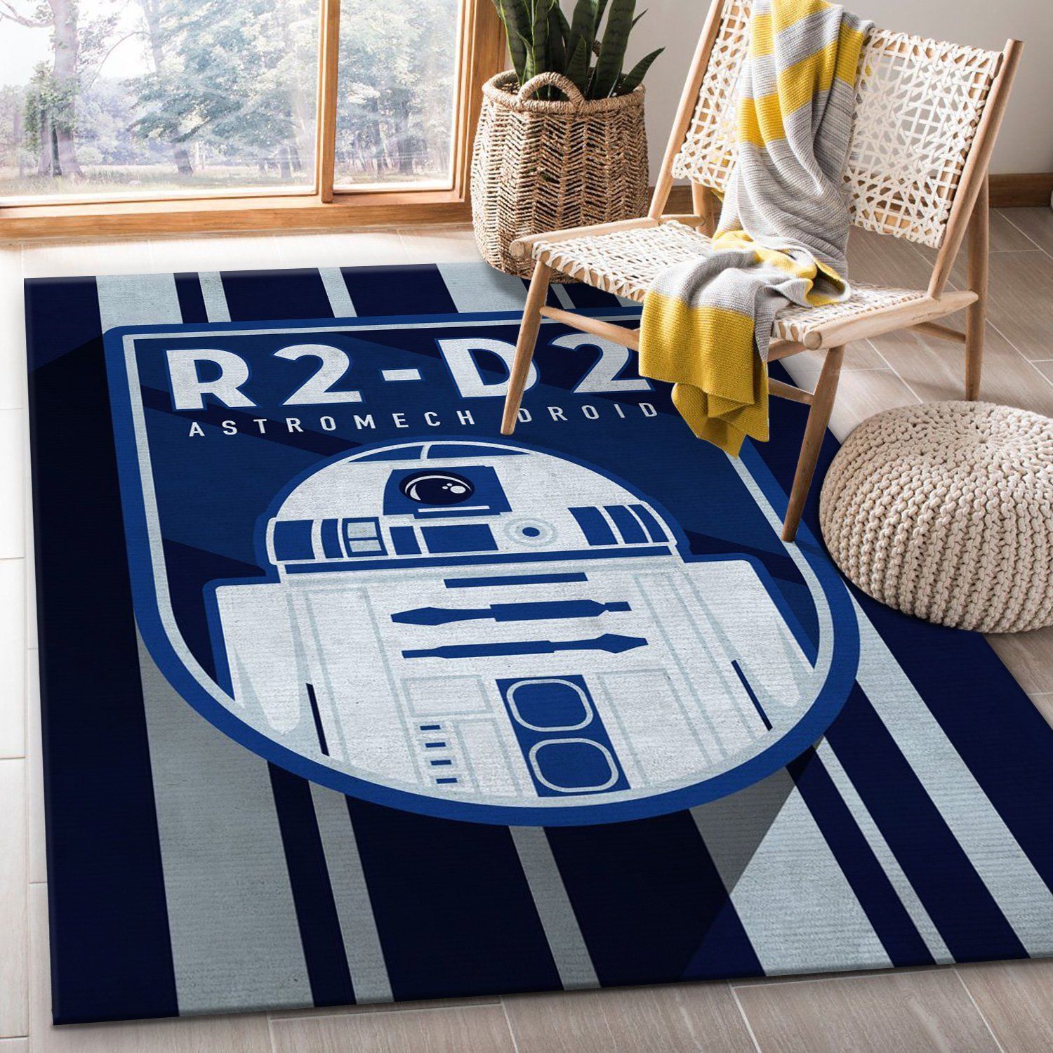 R2 D2 Area Rug Star Wars Badges Arts Rug Home Decor Floor Decor - Indoor Outdoor Rugs