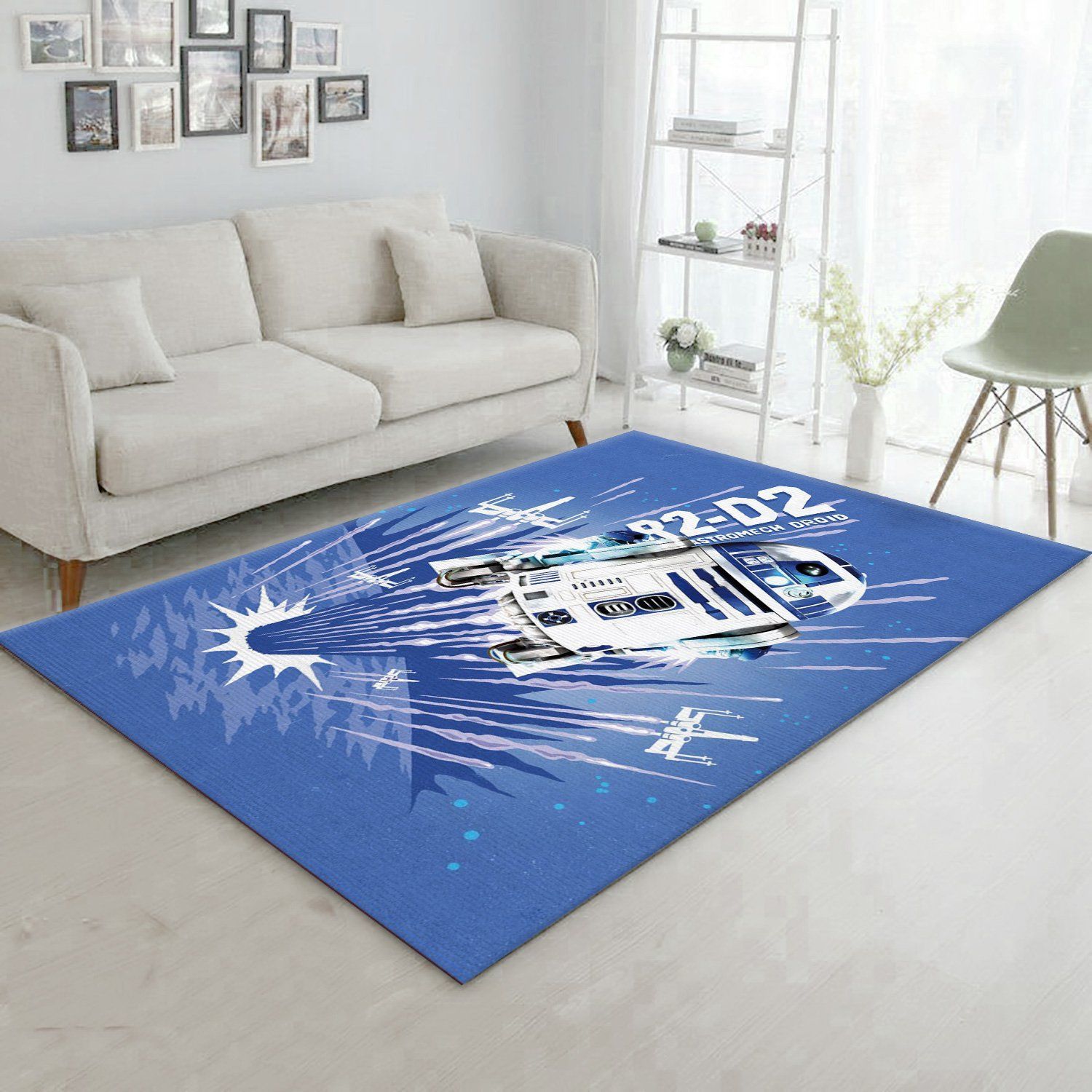 R2d2 Area Rug Star Wars Funky Explosions Home US Decor - Indoor Outdoor Rugs