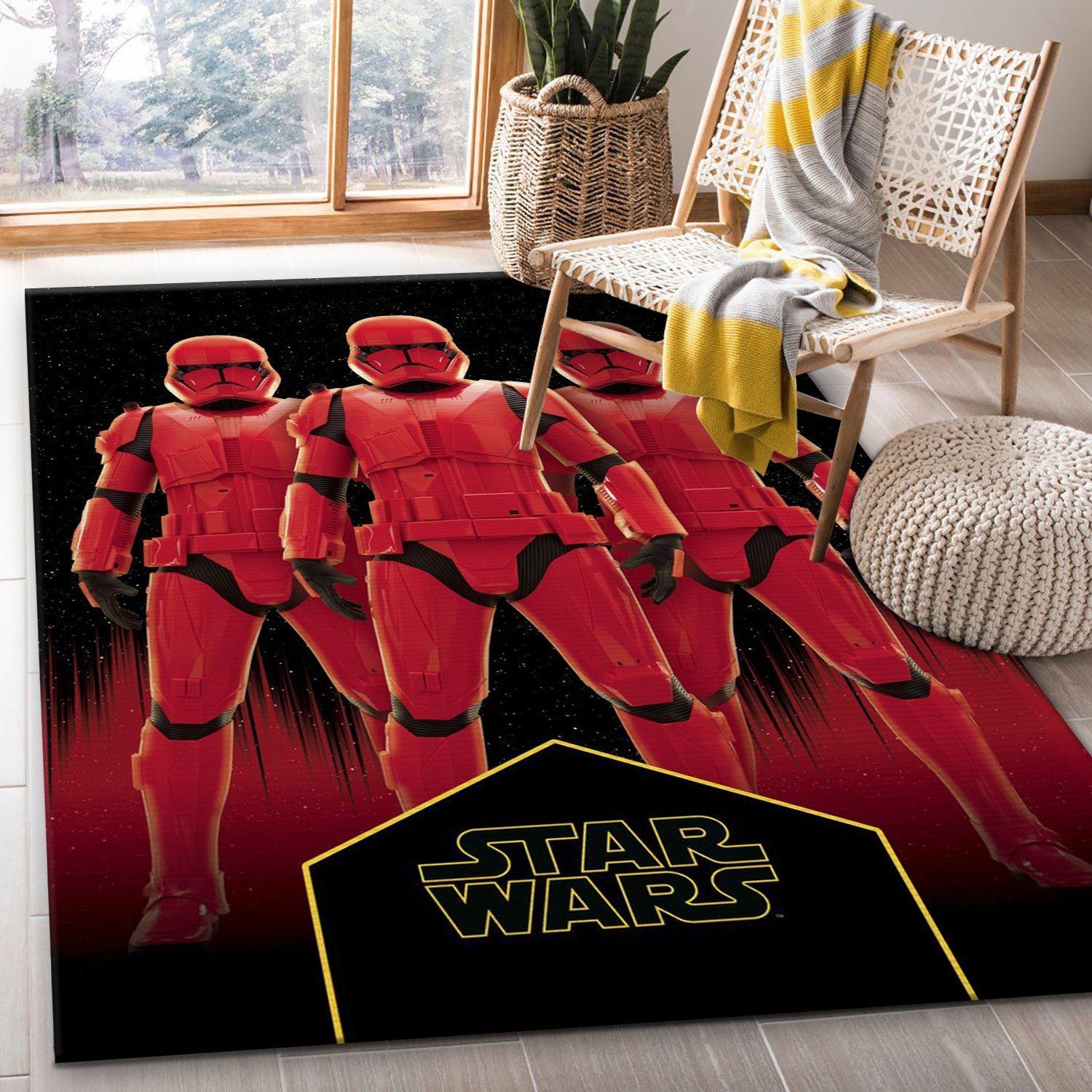 Red Rug Star Wars Arts Rug Home Decor Floor Decor - Indoor Outdoor Rugs