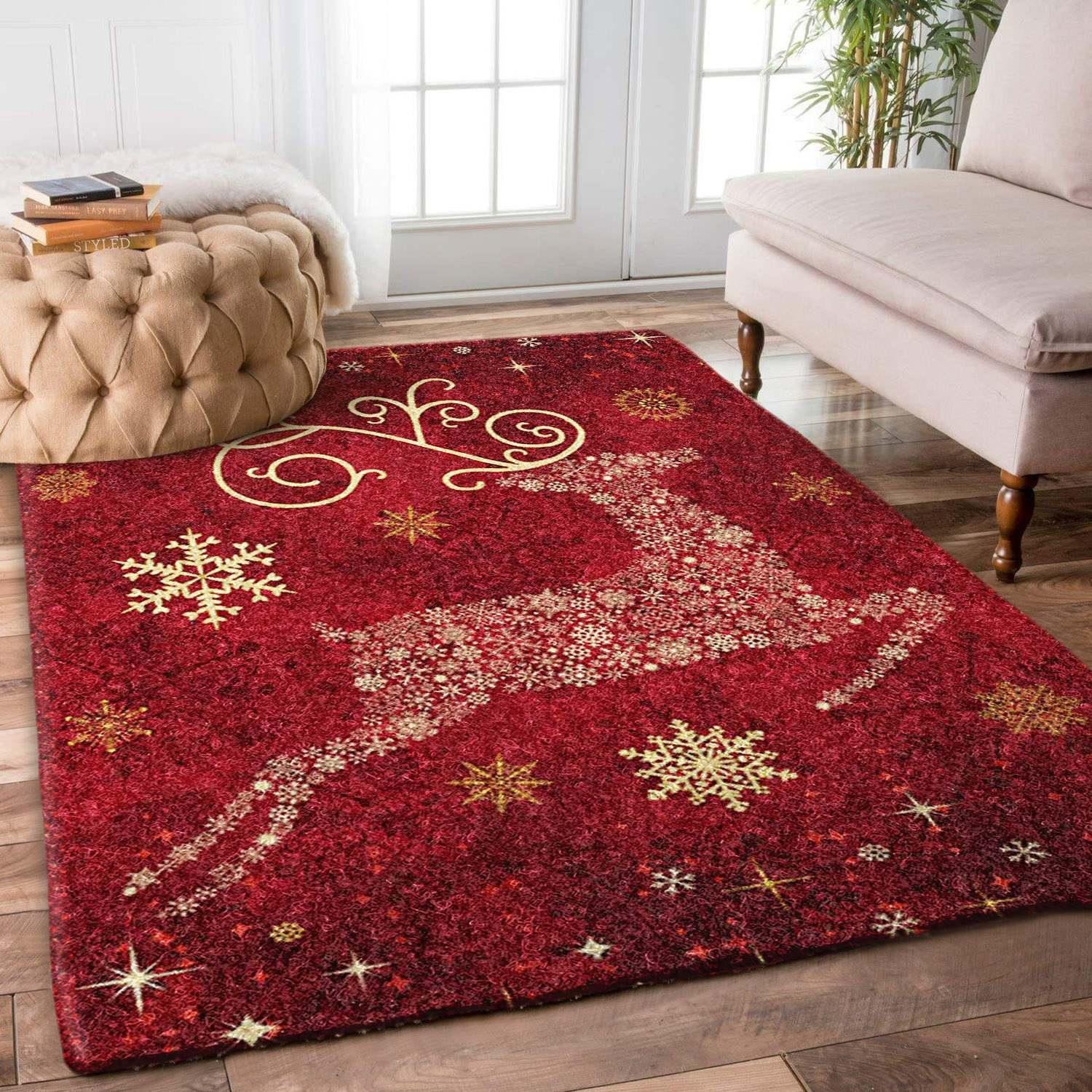 Reindeer Rug Chrismas Gift - Indoor Outdoor Rugs