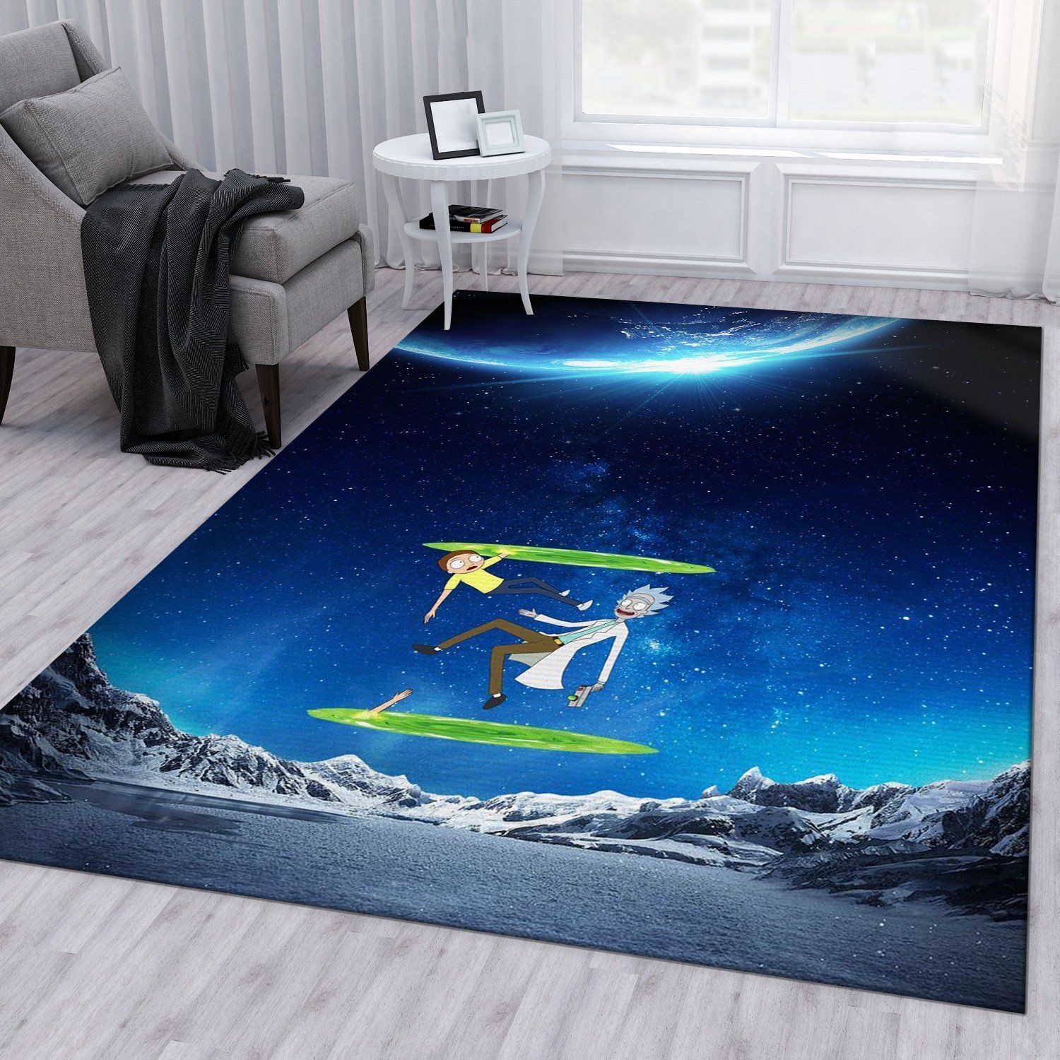 Rick And Morty Area Rug For Christmas Living Room Rug Home Decor Floor Decor - Indoor Outdoor Rugs