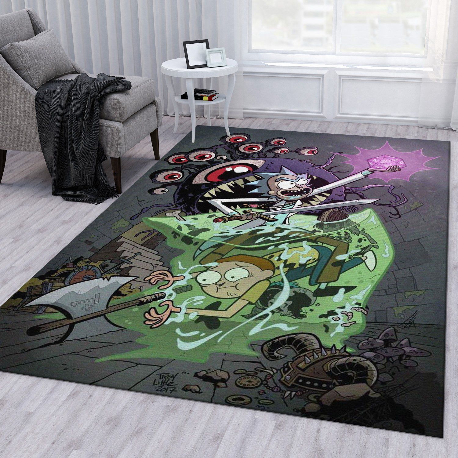 Rick And Morty Area Rug For Christmas Living Room Rug Home Decor Floor Decor - Indoor Outdoor Rugs