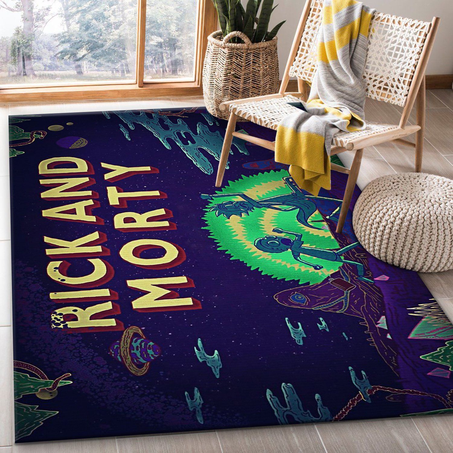 Rick And Morty Area Rug For Christmas Living Room Rug Home Decor Floor Decor - Indoor Outdoor Rugs