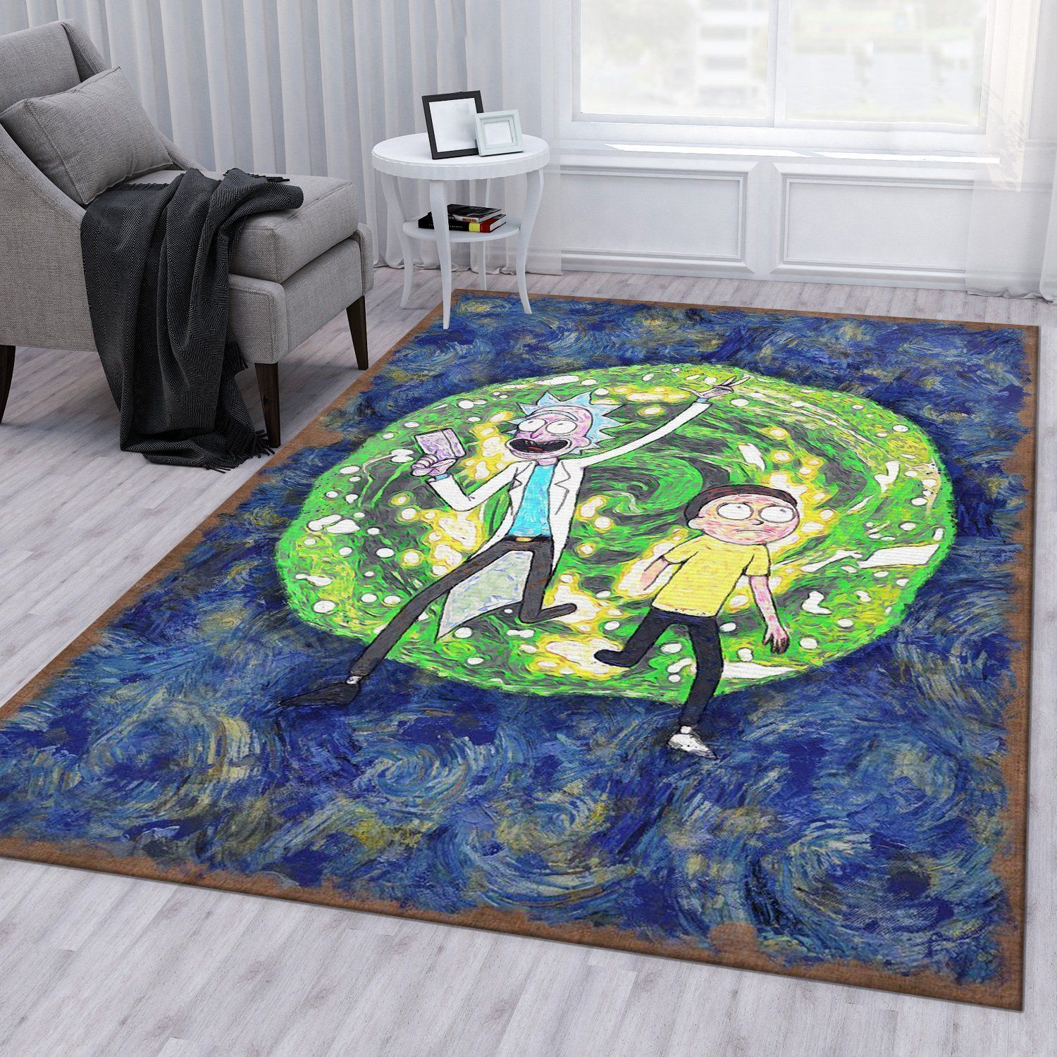 Rick And Morty Area Rug For Christmas Living Room Rug Home Decor Floor Decor - Indoor Outdoor Rugs