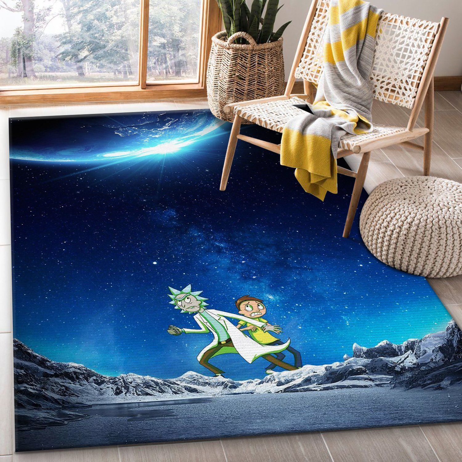 Rick And Morty Area Rug For Christmas Living Room Rug Home Decor Floor Decor - Indoor Outdoor Rugs