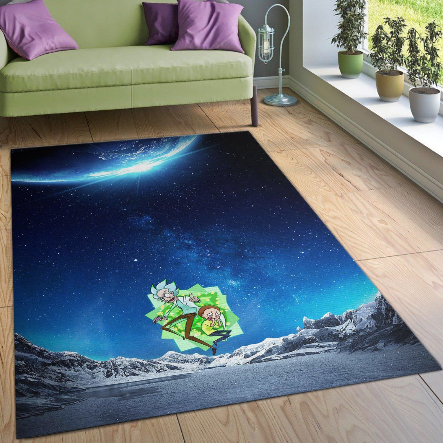 Rick And Morty Area Rug For Christmas Living Room Rug Home Decor Floor Decor - Indoor Outdoor Rugs