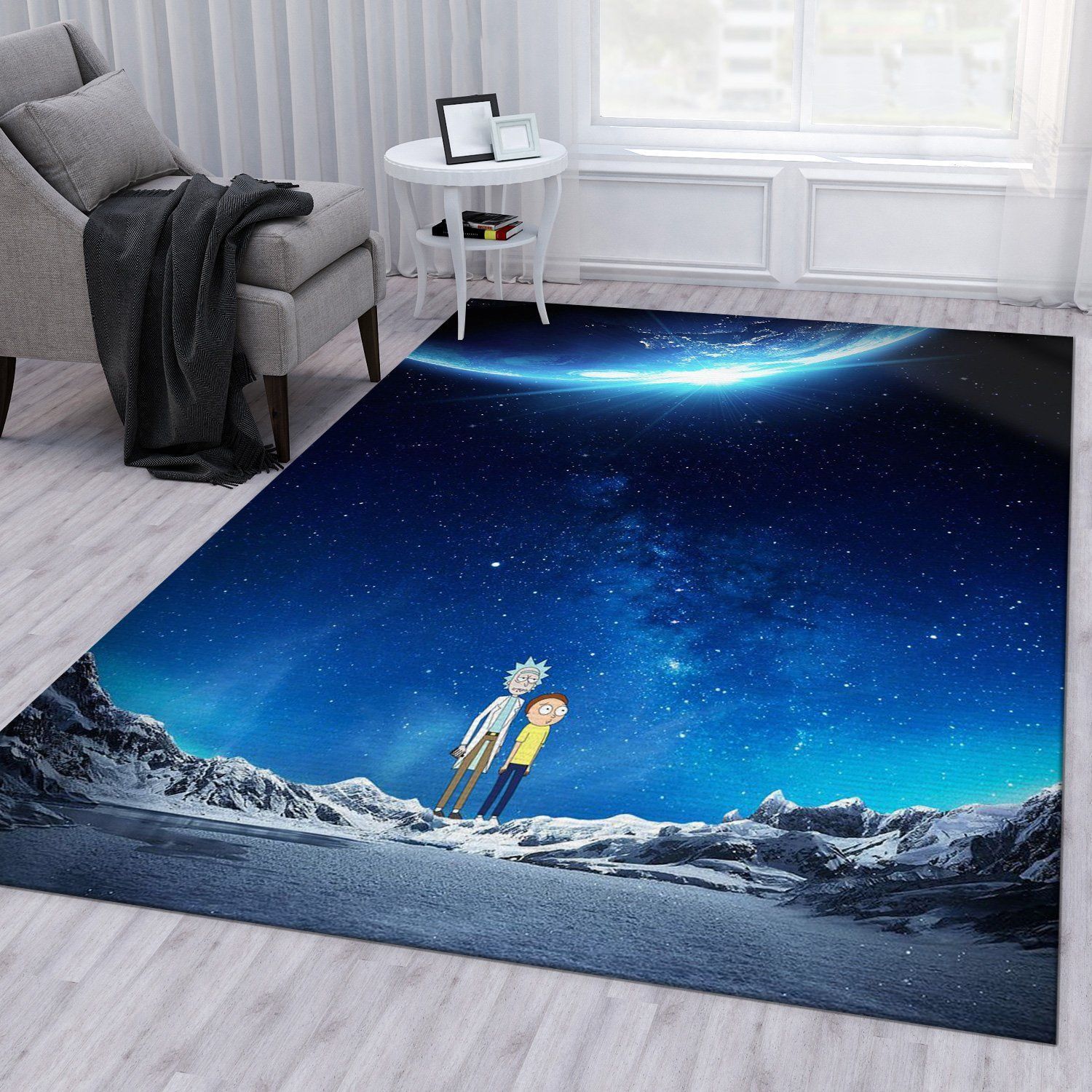 Rick And Morty Christmas Gift Rug Bedroom Rug Home Decor Floor Decor - Indoor Outdoor Rugs