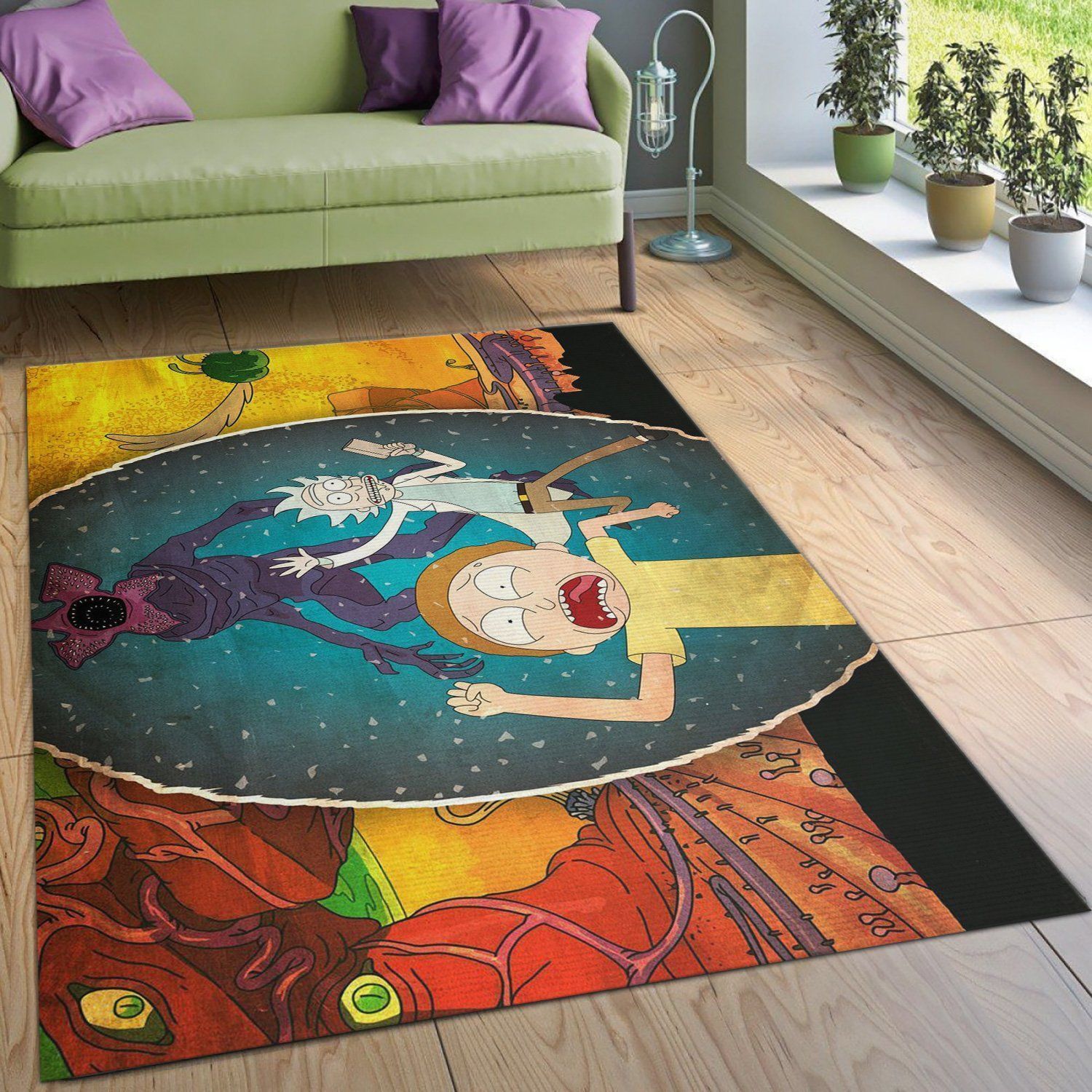 Rick And Morty Christmas Gift Rug Living Room Rug Home Decor Floor Decor - Indoor Outdoor Rugs