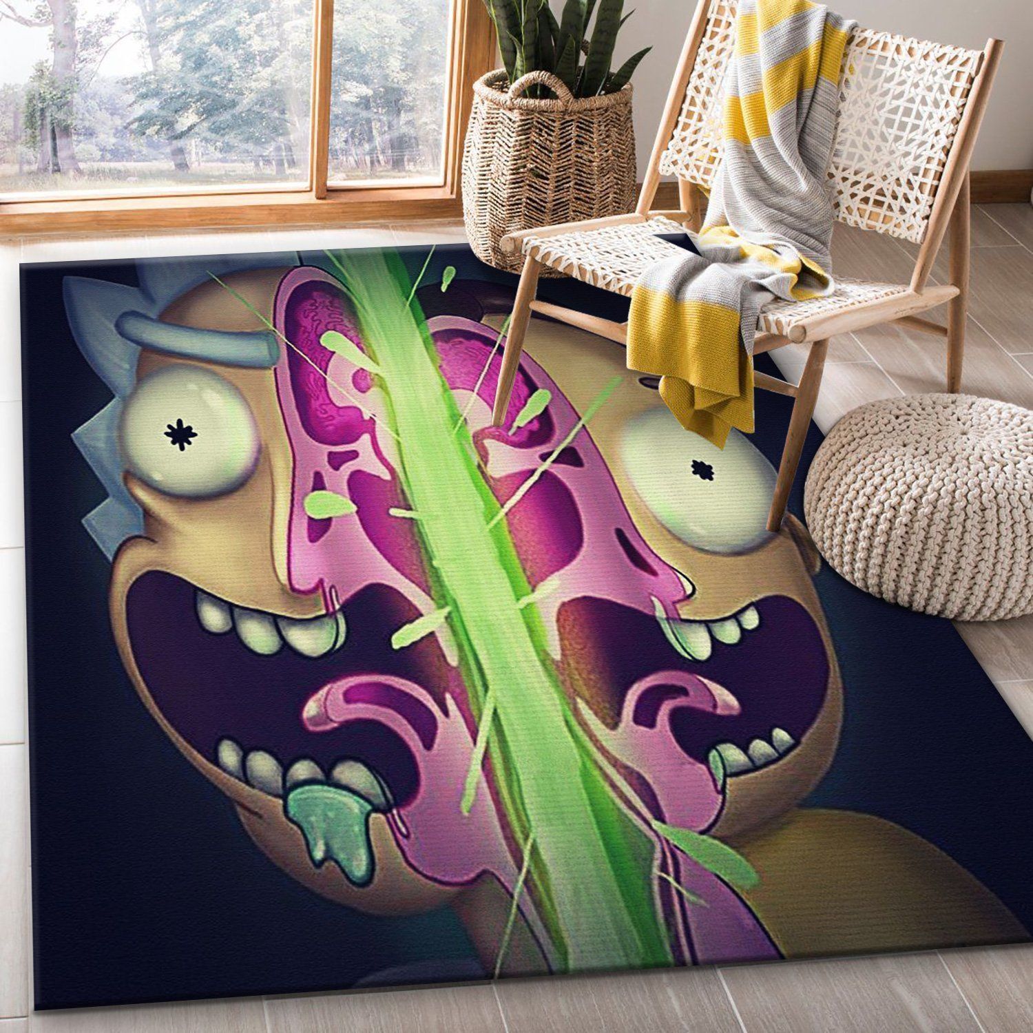 Rick And Morty Christmas Gift Rug Living Room Rug Home Decor Floor Decor - Indoor Outdoor Rugs