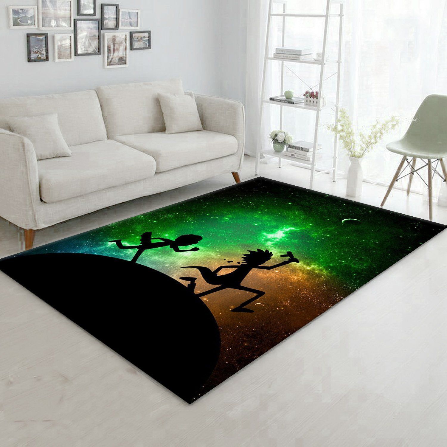 Rick And Morty Galaxy Area Rug For Christmas Living Room Rug Home Decor Floor Decor - Indoor Outdoor Rugs