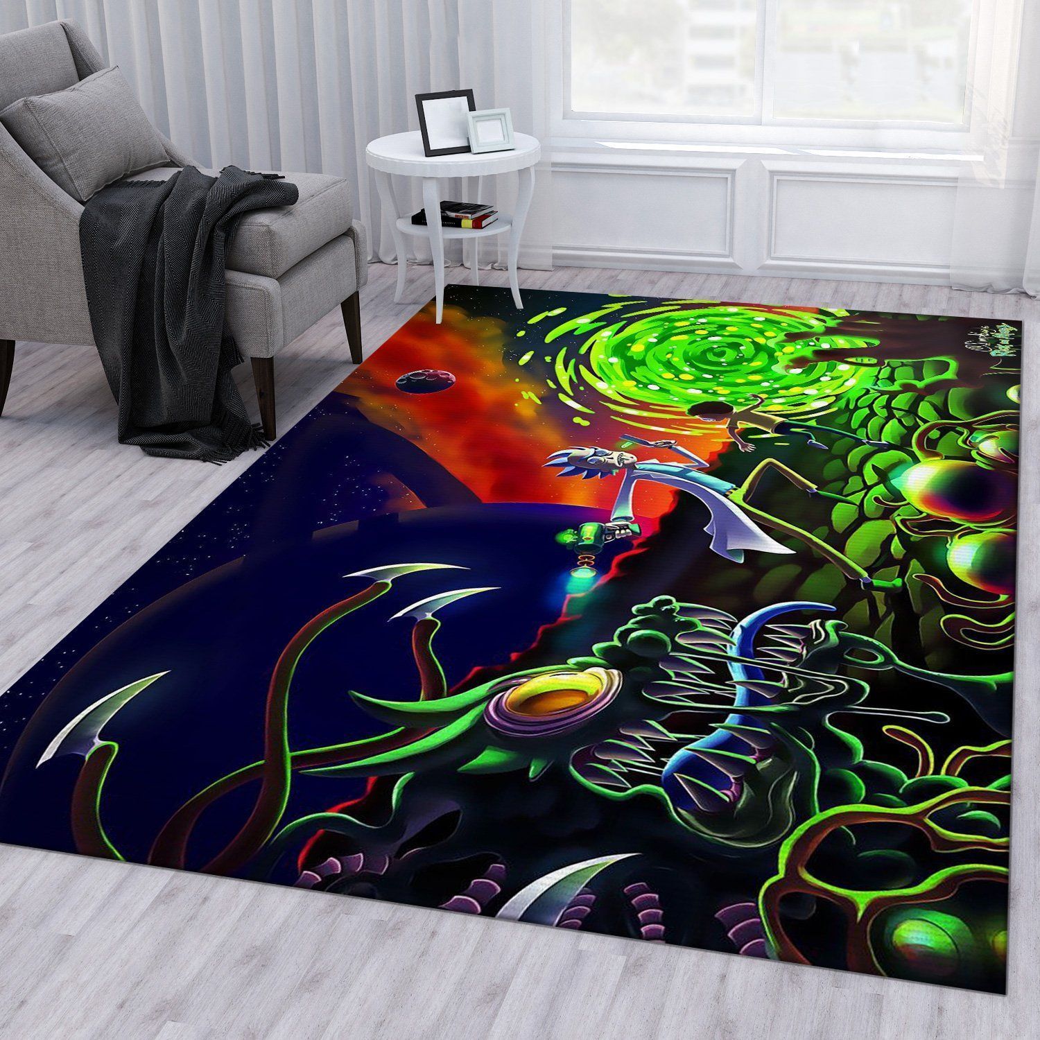 Rick And Morty Noel Gift Rug Bedroom Rug Home Decor Floor Decor - Indoor Outdoor Rugs