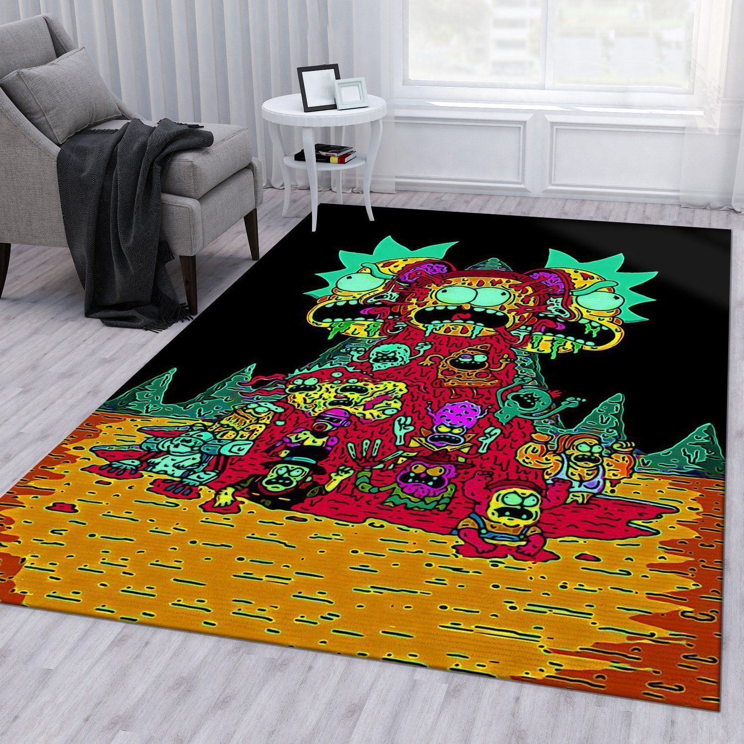 Rick And Morty Noel Gift Rug Bedroom Rug Home Decor Floor Decor - Indoor Outdoor Rugs