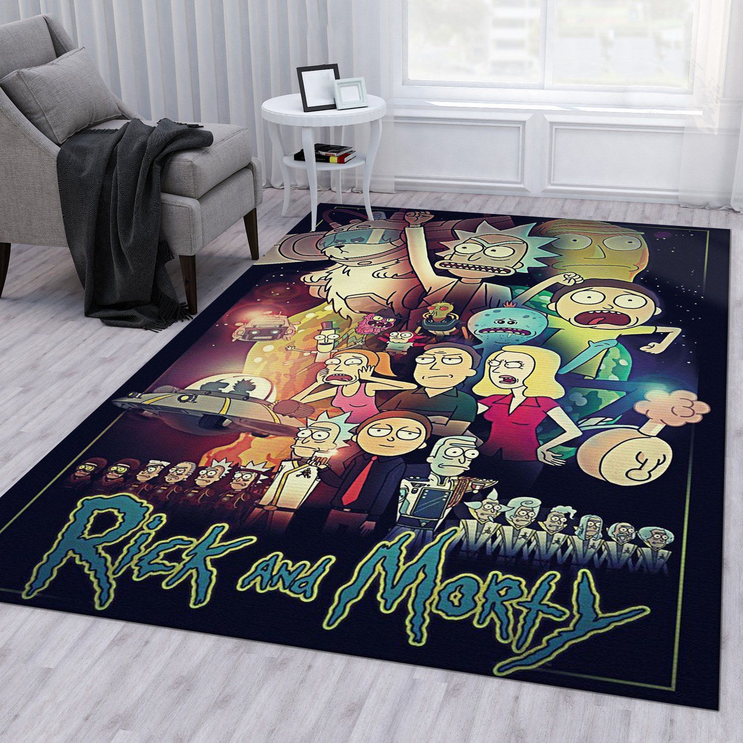 Rick And Morty Noel Gift Rug Living Room Rug Home Decor Floor Decor - Indoor Outdoor Rugs