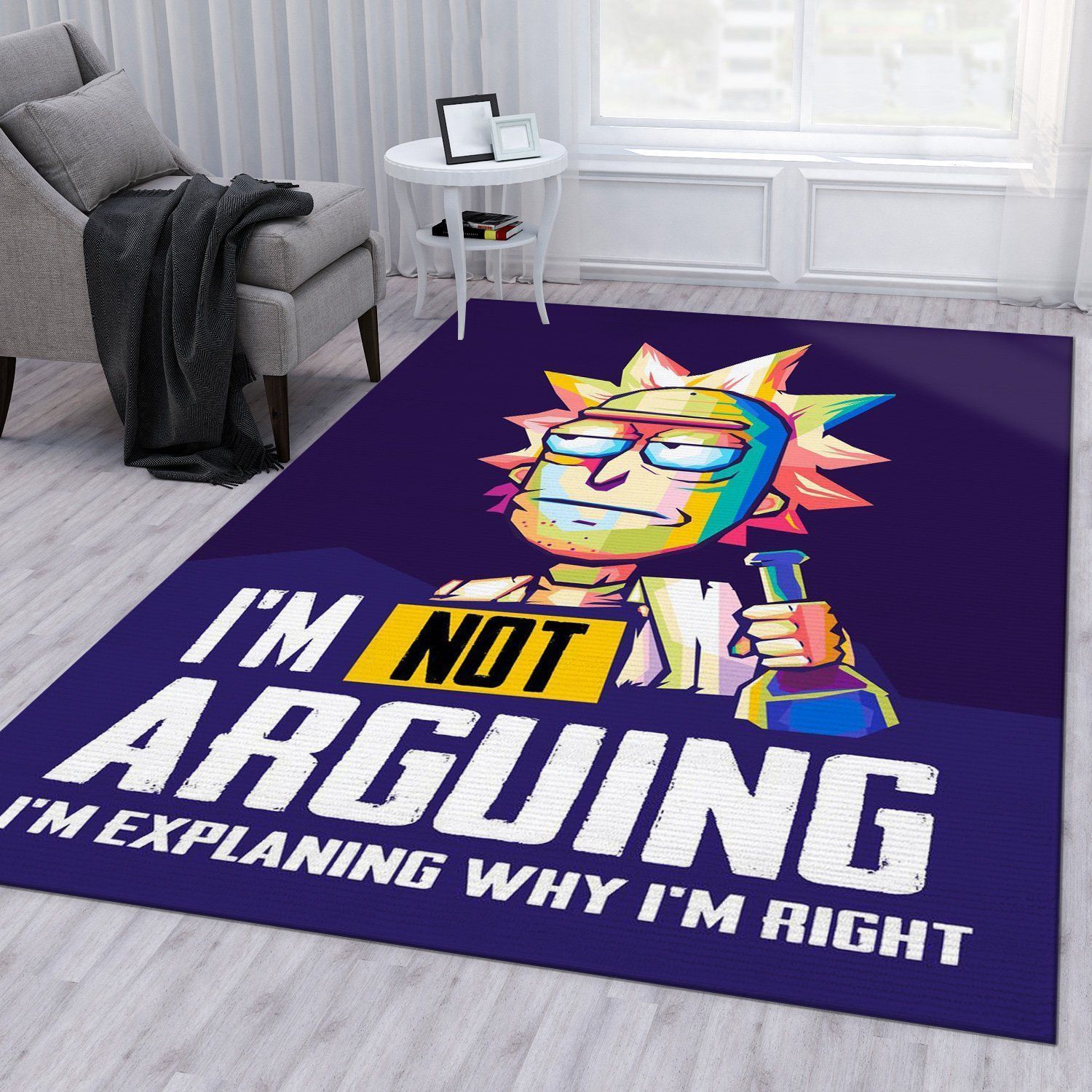 Rick And Morty Quotes Noel Gift Rug Bedroom Rug Home Decor Floor Decor - Indoor Outdoor Rugs