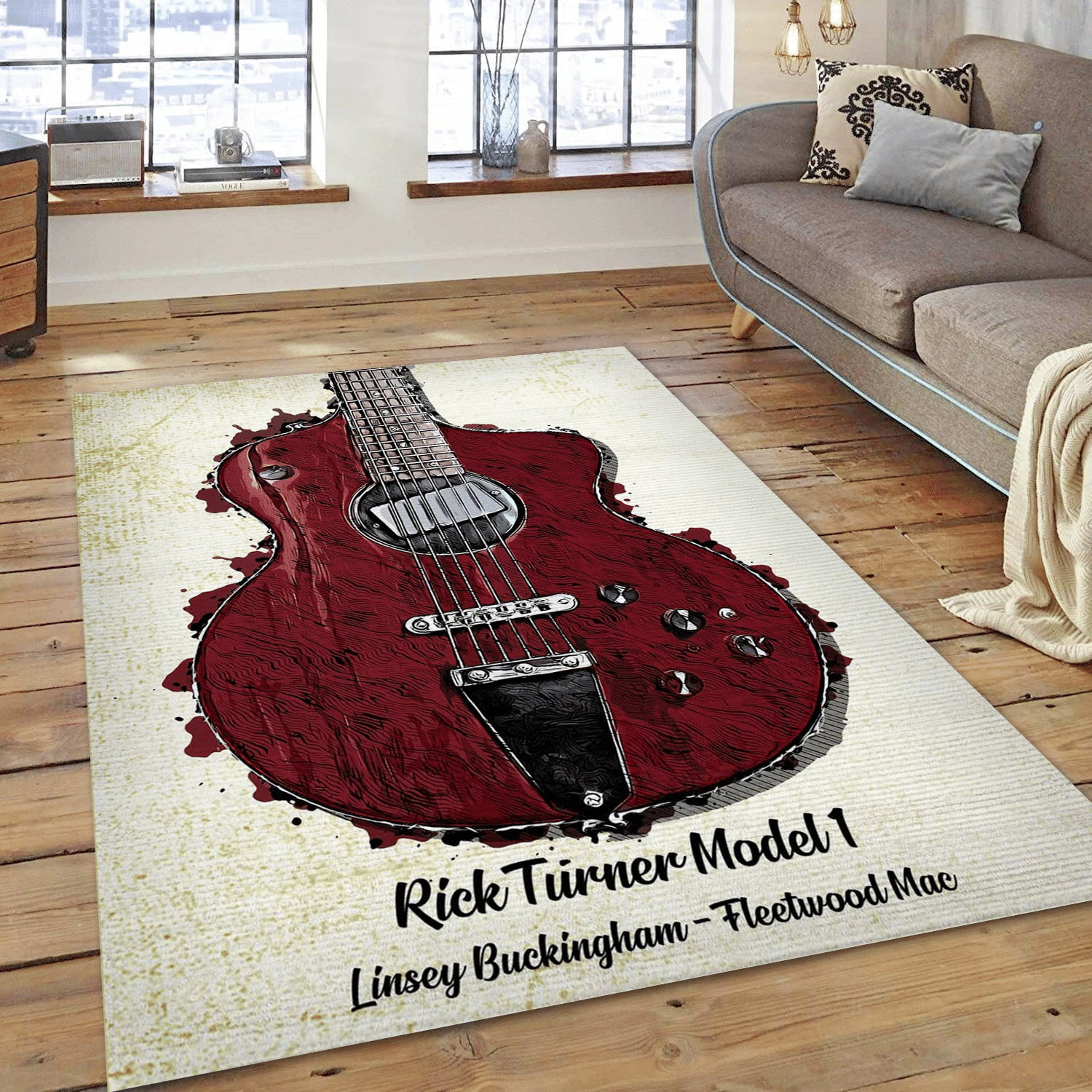 Rick Turner Fleetwood Mac Music Area Rug Carpet