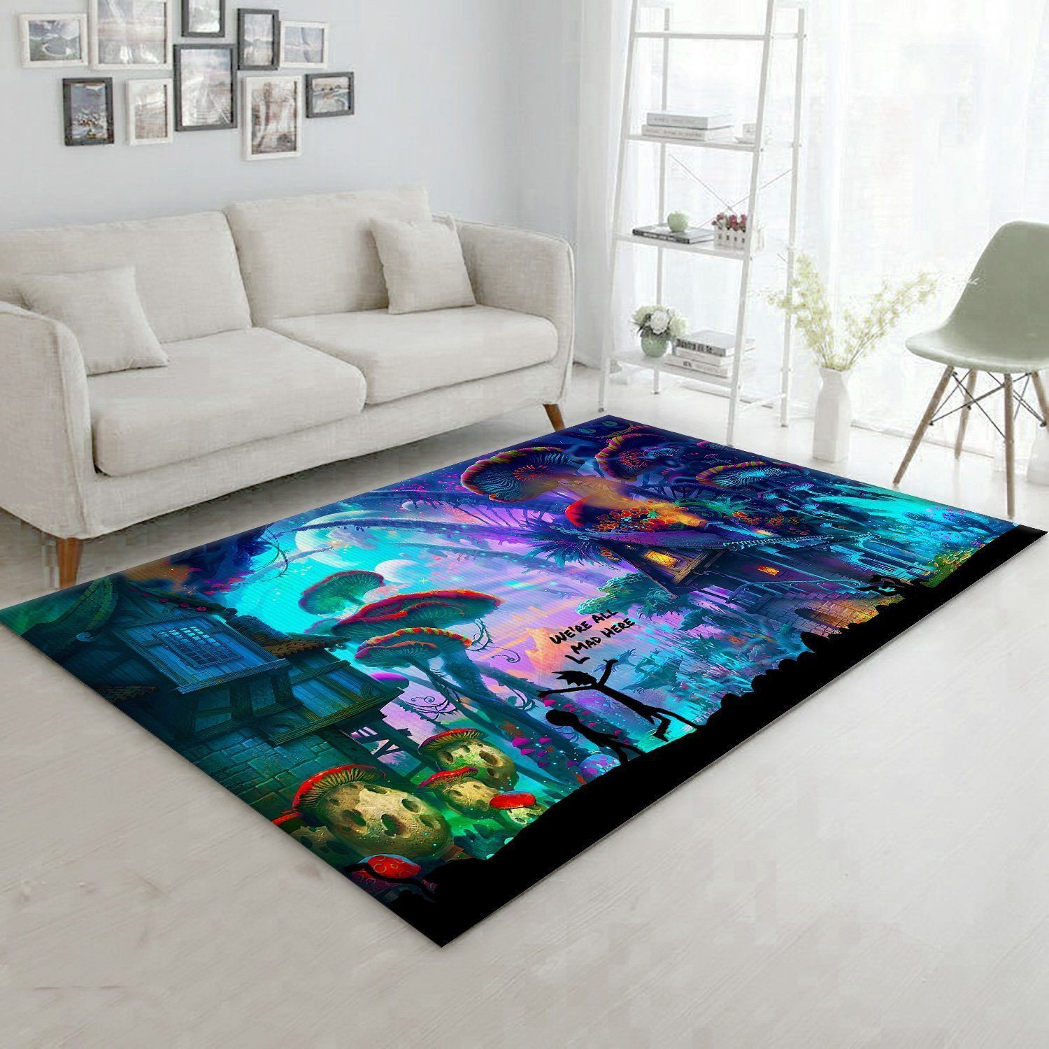 Rick and Morty in the Upside Down Area Rugs Living Room Carpet FN051113 Christmas Gift Floor Decor The US Decor - Indoor Outdoor Rugs