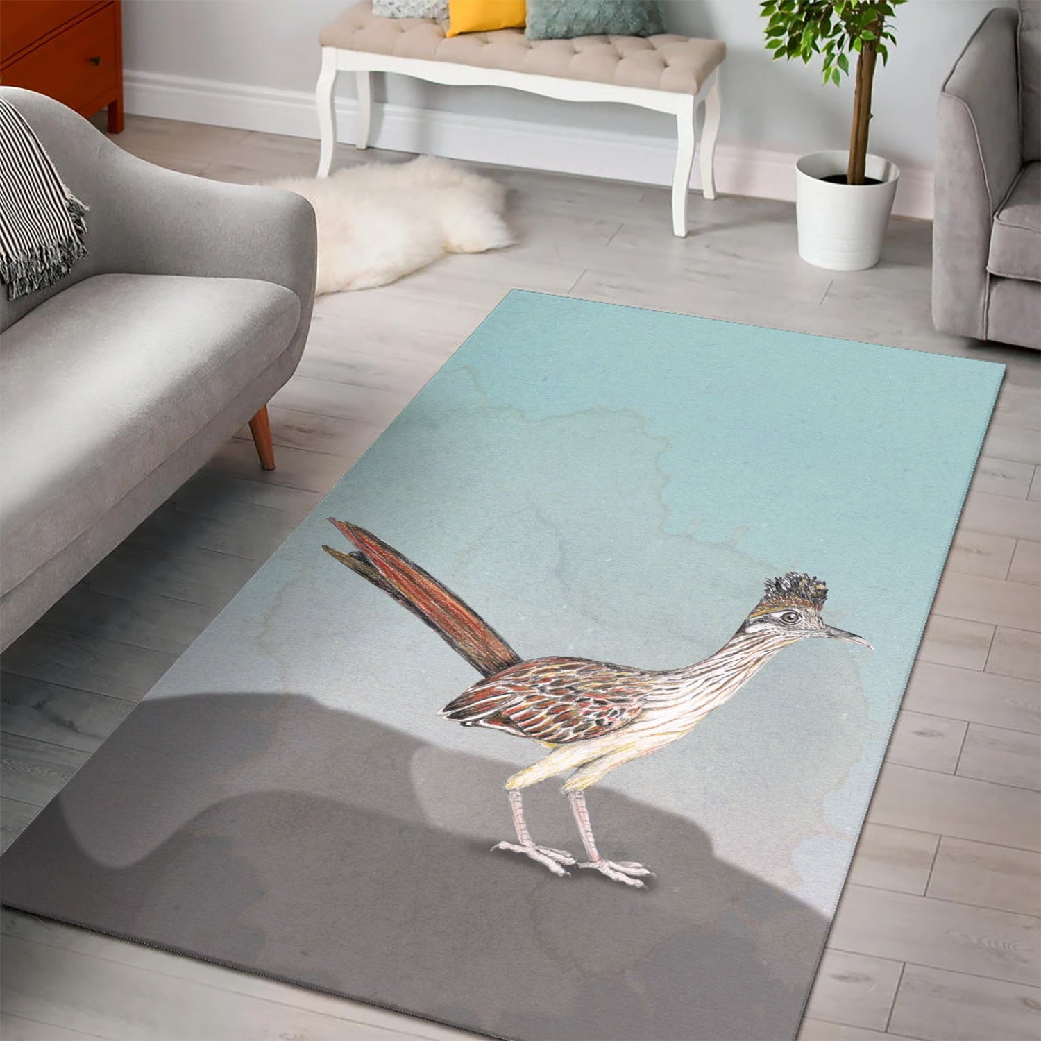 Roadrunner Area Rug For Christmas Living Room Rug Christmas Gift US Decor