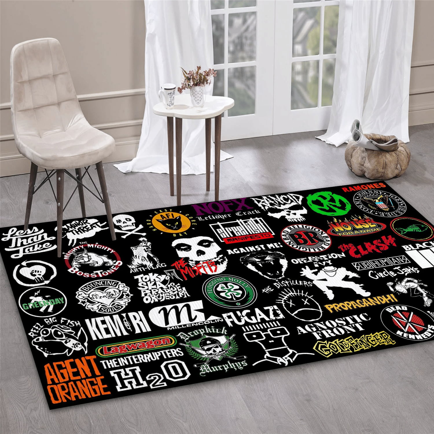 Rock Band Music Area Rug Carpet