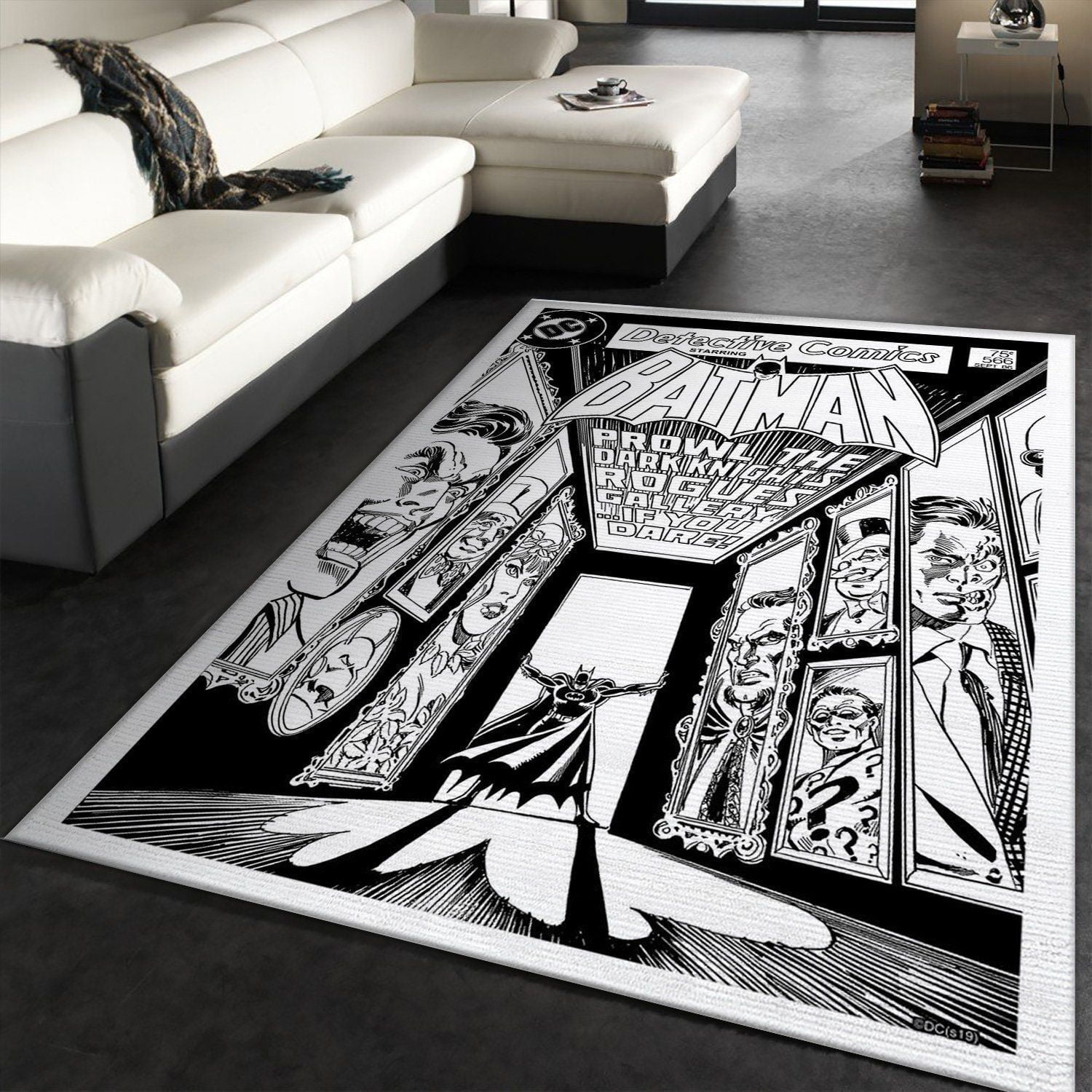 Rogue Gallery Black And White Area Rug Carpet