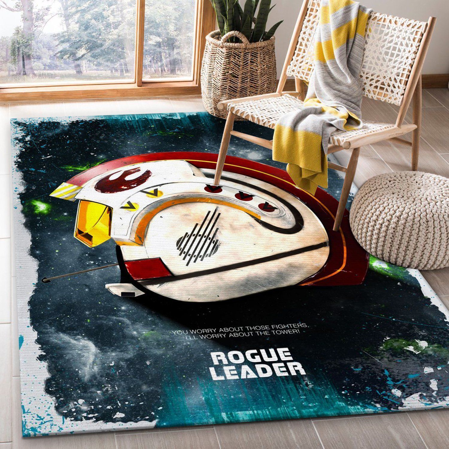 Rogue Leader Rug Star Wars Helmets Arts Rug Christmas Gift US Decor - Indoor Outdoor Rugs