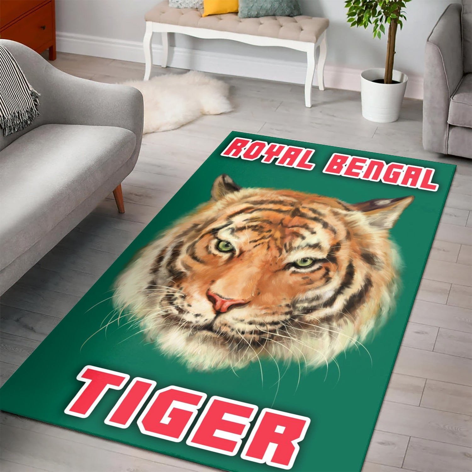 Royal Bengal Tiger Area Rug Living Room Rug Home US Decor