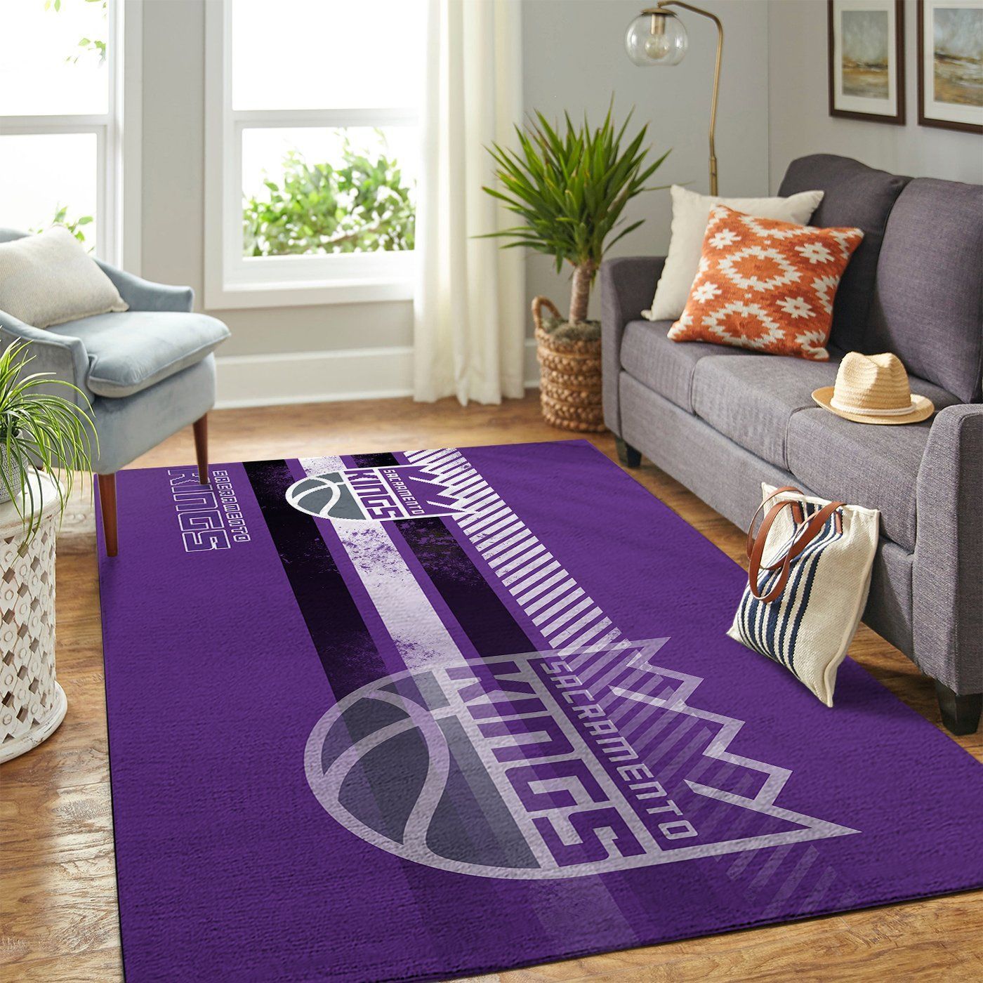 Sacramento Kings Nba Team Logo Nice Gift Home Decor Rectangle Area Rug - Indoor Outdoor Rugs