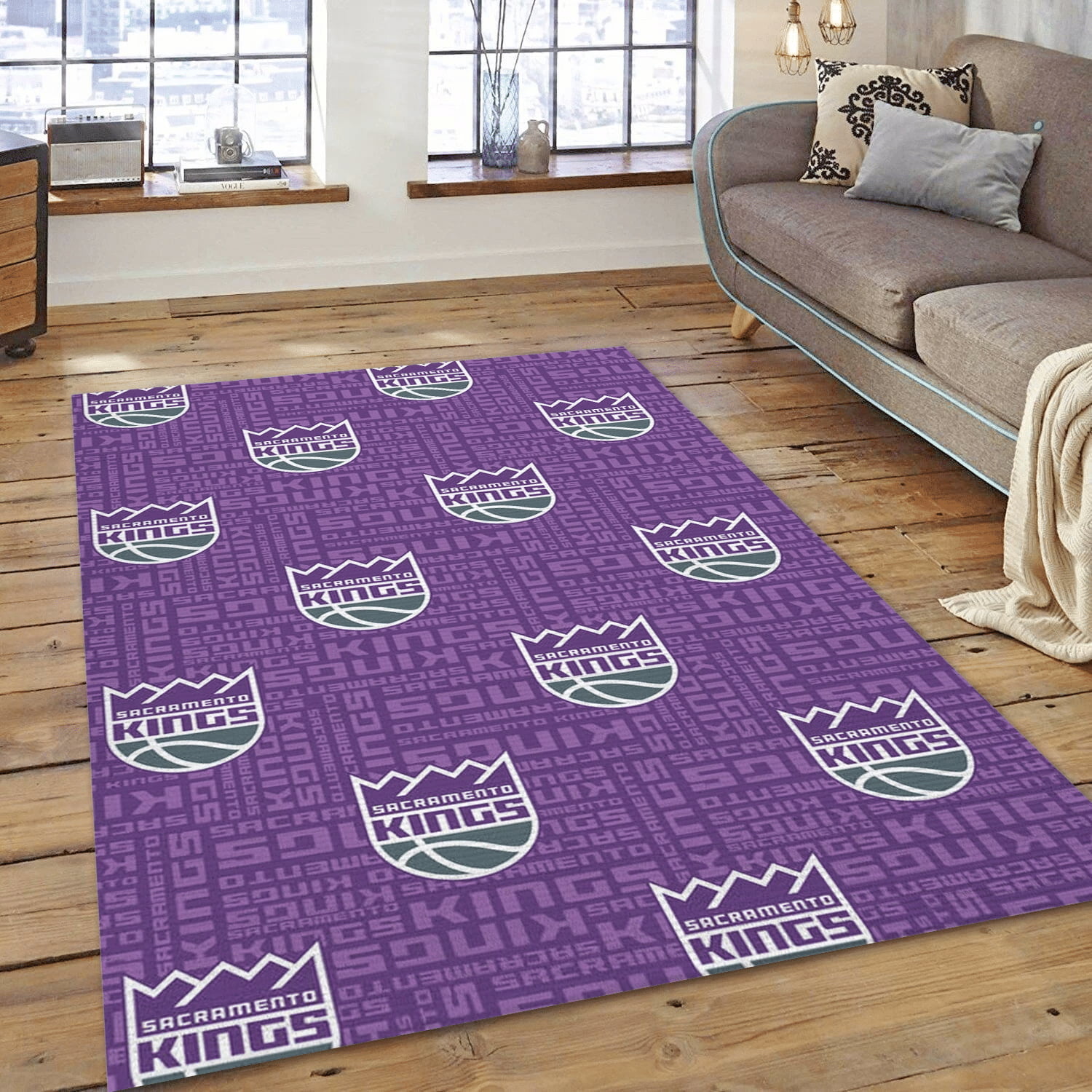 Sacramento Kings Patterns NBA Area Rug, Living Room Rug - Home Decor - Indoor Outdoor Rugs