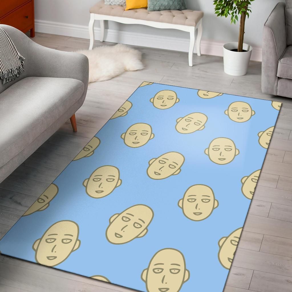 Saitama One Punch Man Head Area Rug Chrismas Gift - Indoor Outdoor Rugs