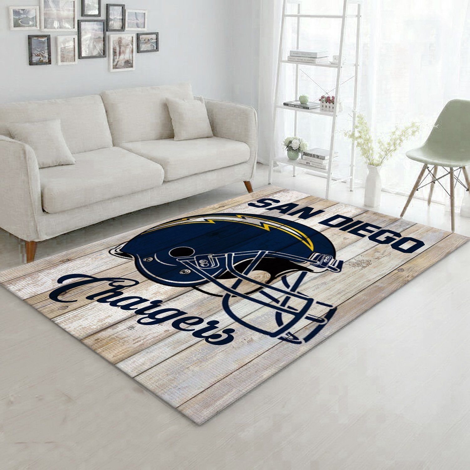 San Diego Chargers Retro Nfl Football Team Area Rug For Gift Bedroom Rug Christmas Gift US Decor - Indoor Outdoor Rugs