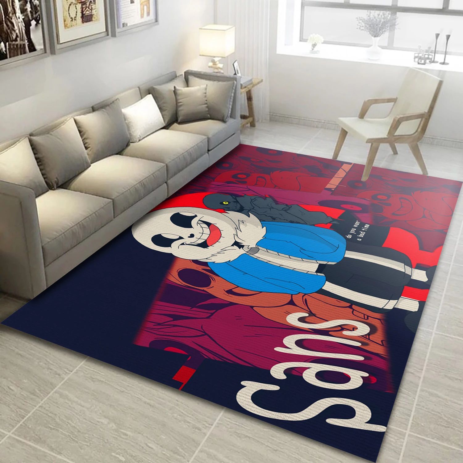 Sans Undertale Gaming Area Rug