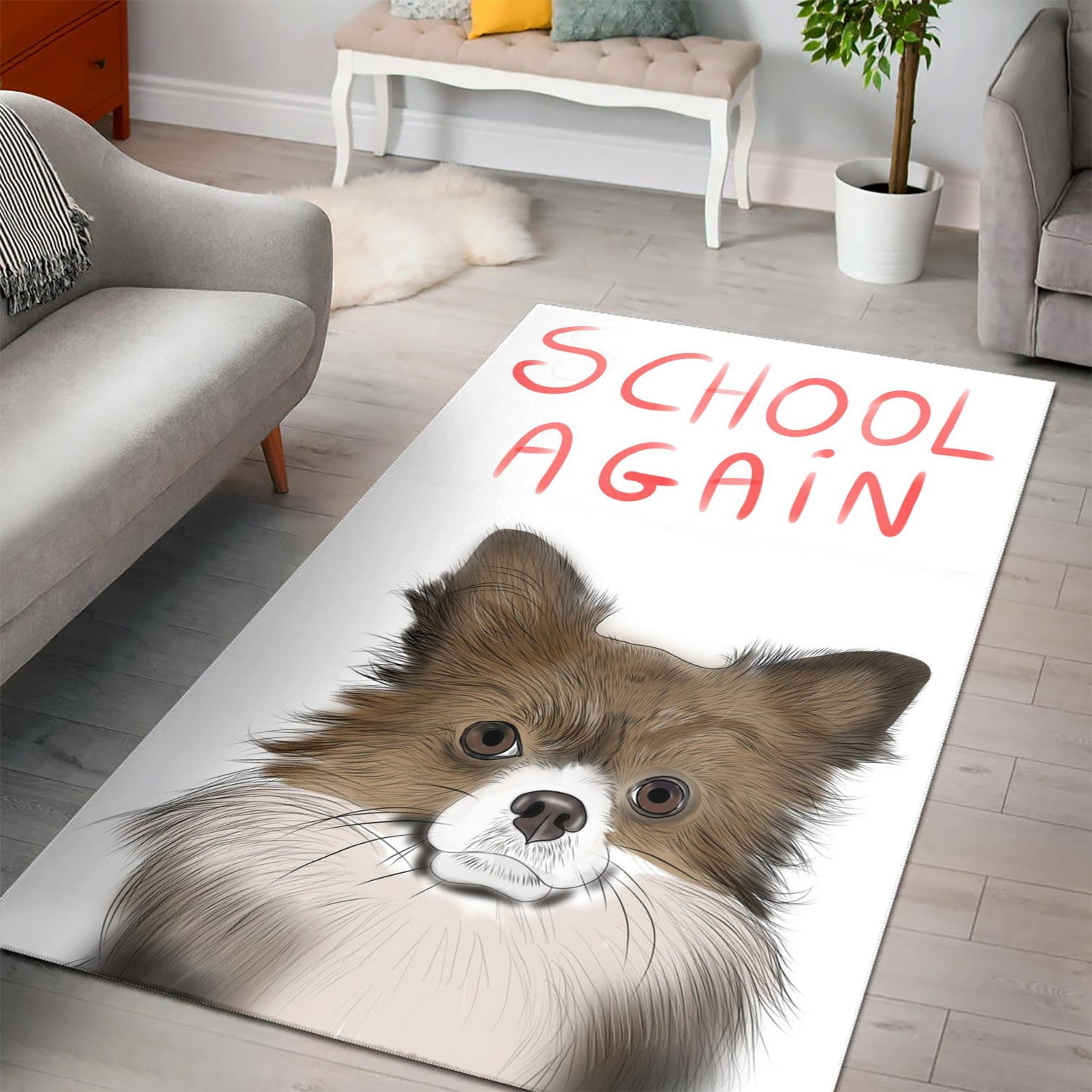 School Again Rug Living Room Rug Family Gift US Decor