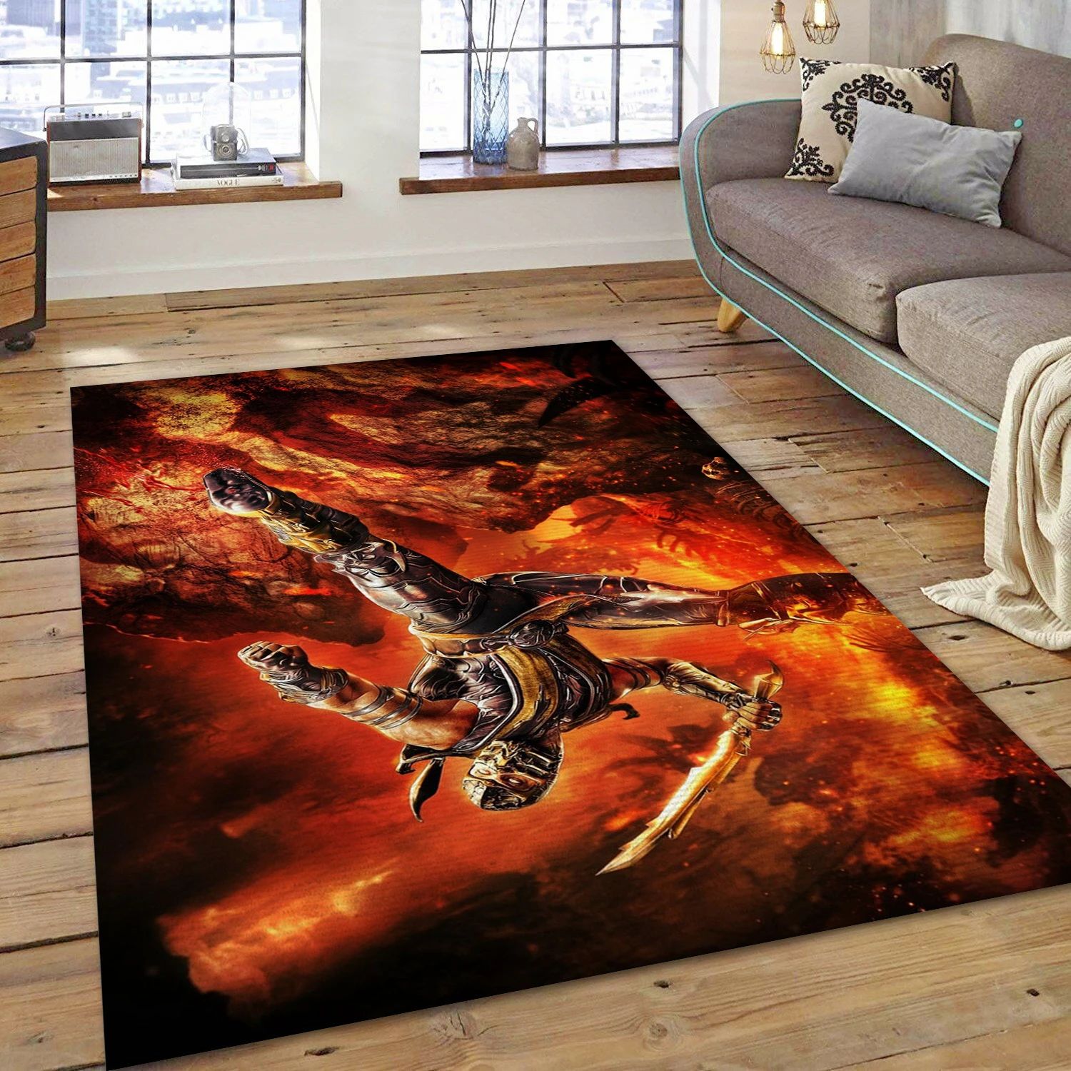 Scorpion Mortal Kombat Gaming Area Rug