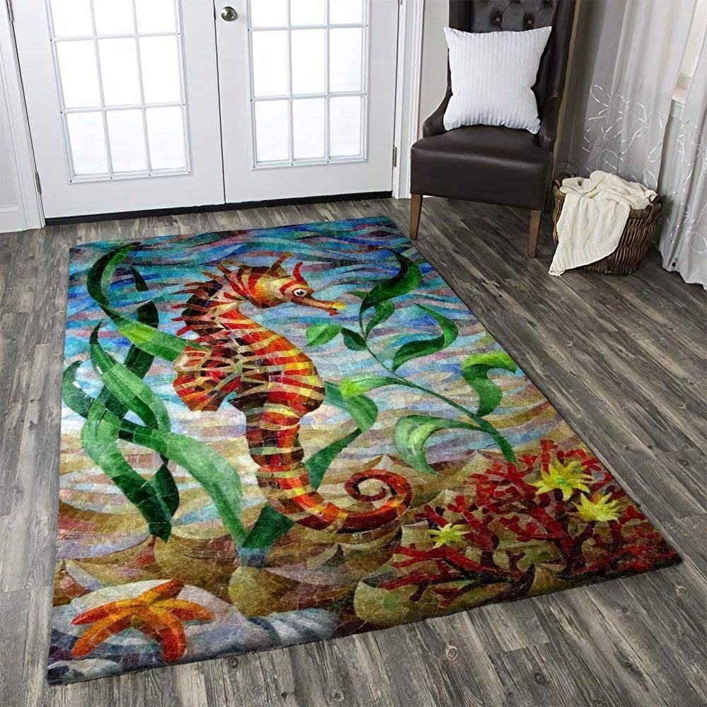 Seahorse Rug Chrismas Gift - Indoor Outdoor Rugs