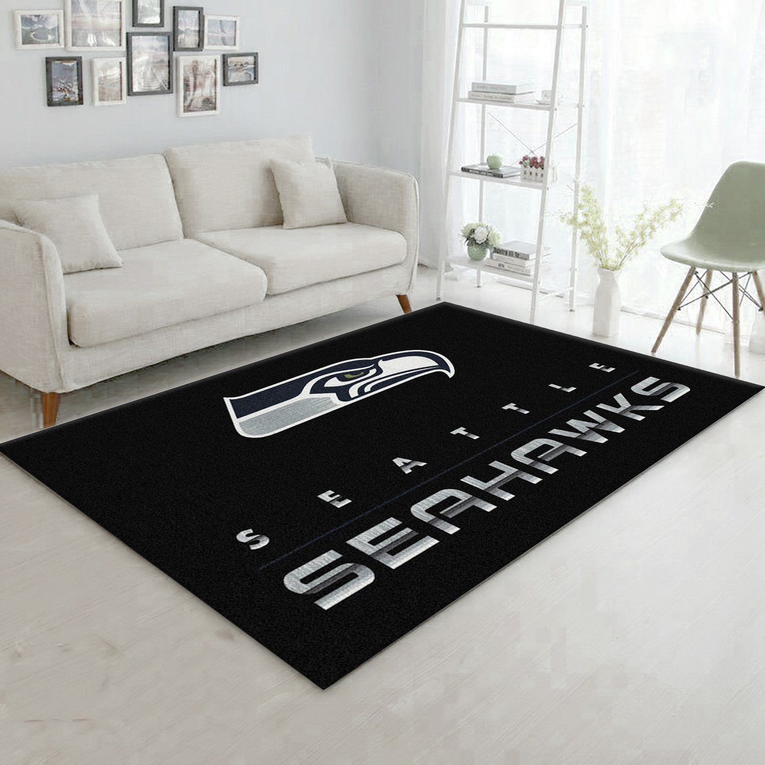 Seattle Seahawks Imperial Chrome Rug NFL Area Rug For Christmas