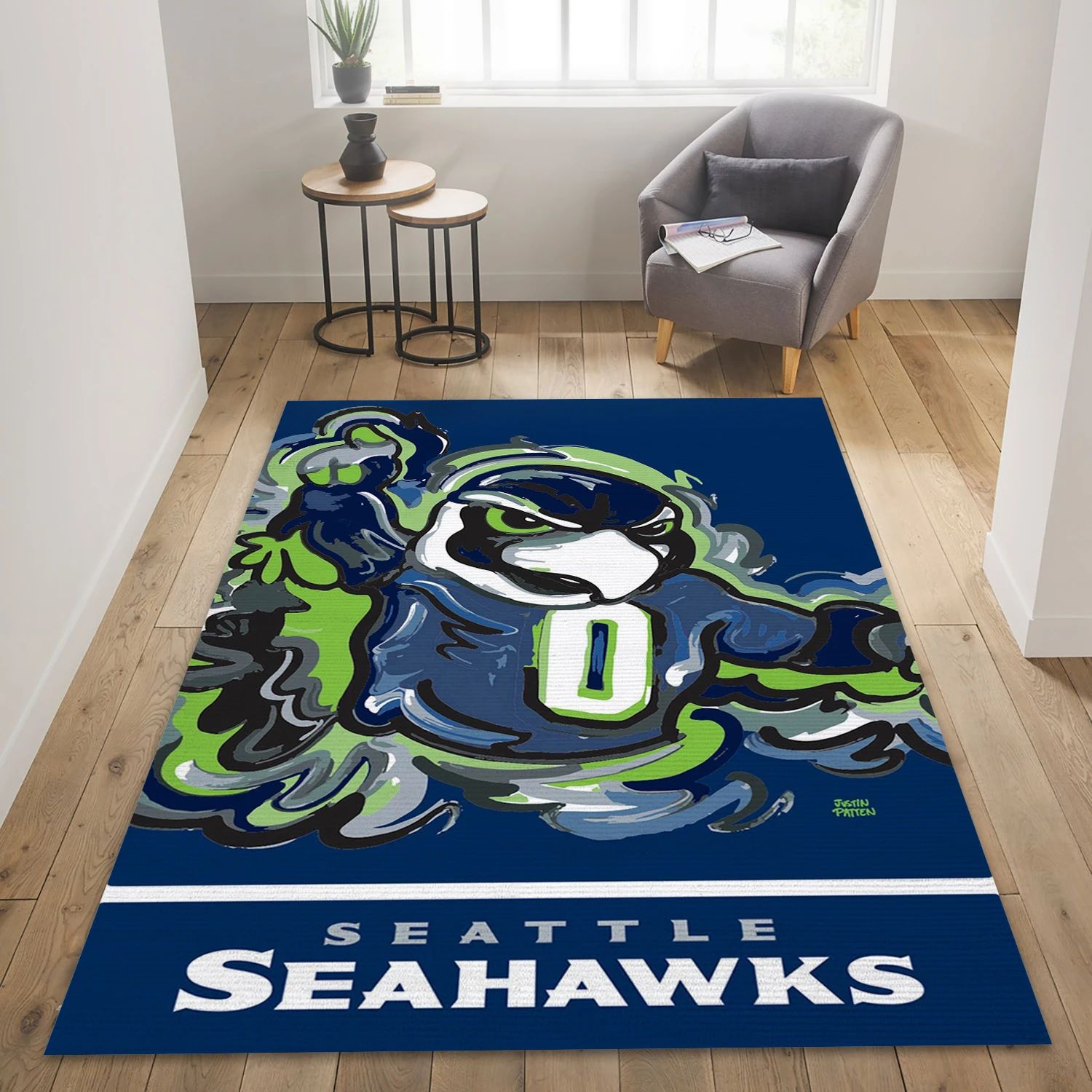 Seattle Seahawks NFL Reangle Area Rug