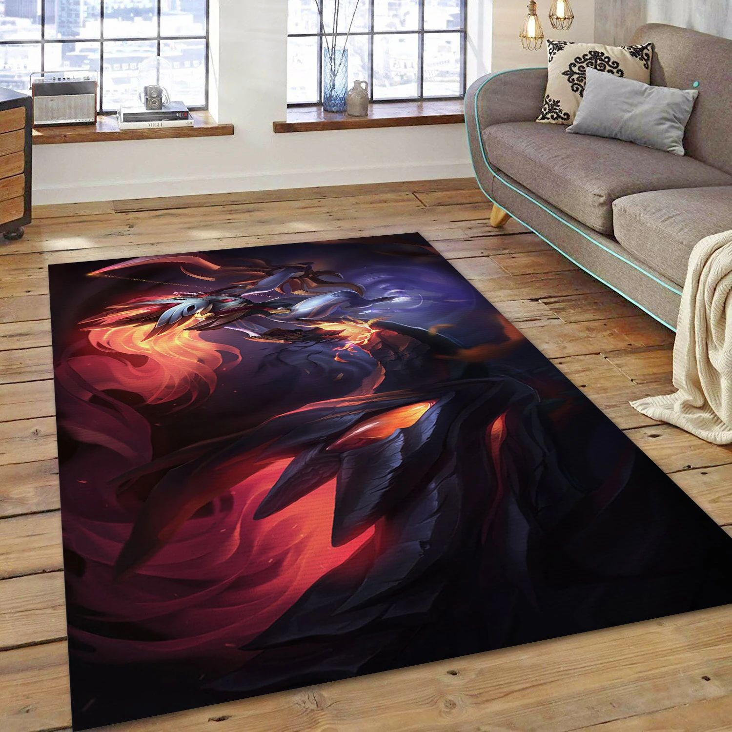 Shadowfire Video Game Reangle Rug