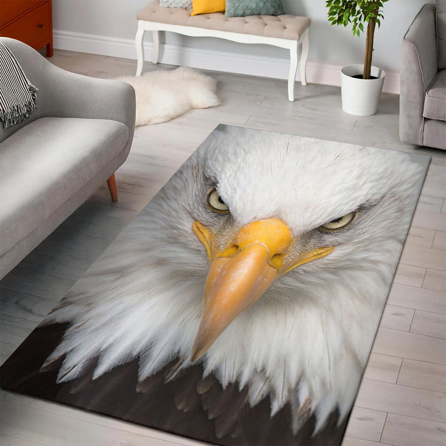 Sharp Eagle Eyes Rug Living room and Bedroom Rug Christmas Gift US Decor