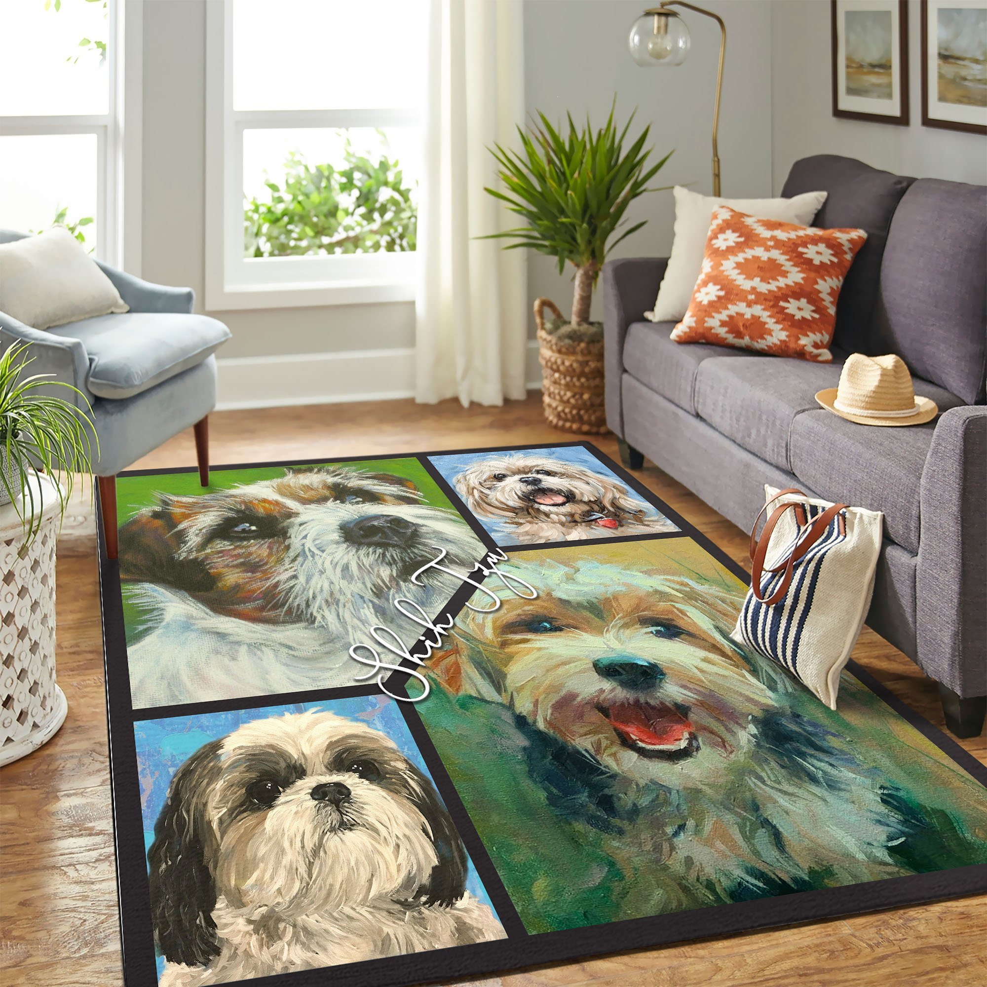 Shih Tzu Mk Carpet Area Rug Chrismas Gift - Indoor Outdoor Rugs