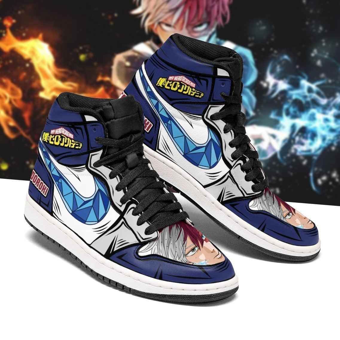 Shoto Todoroki Skill My Hero Academia Anime Air Jordan 2021 Shoes Sport Sneakers