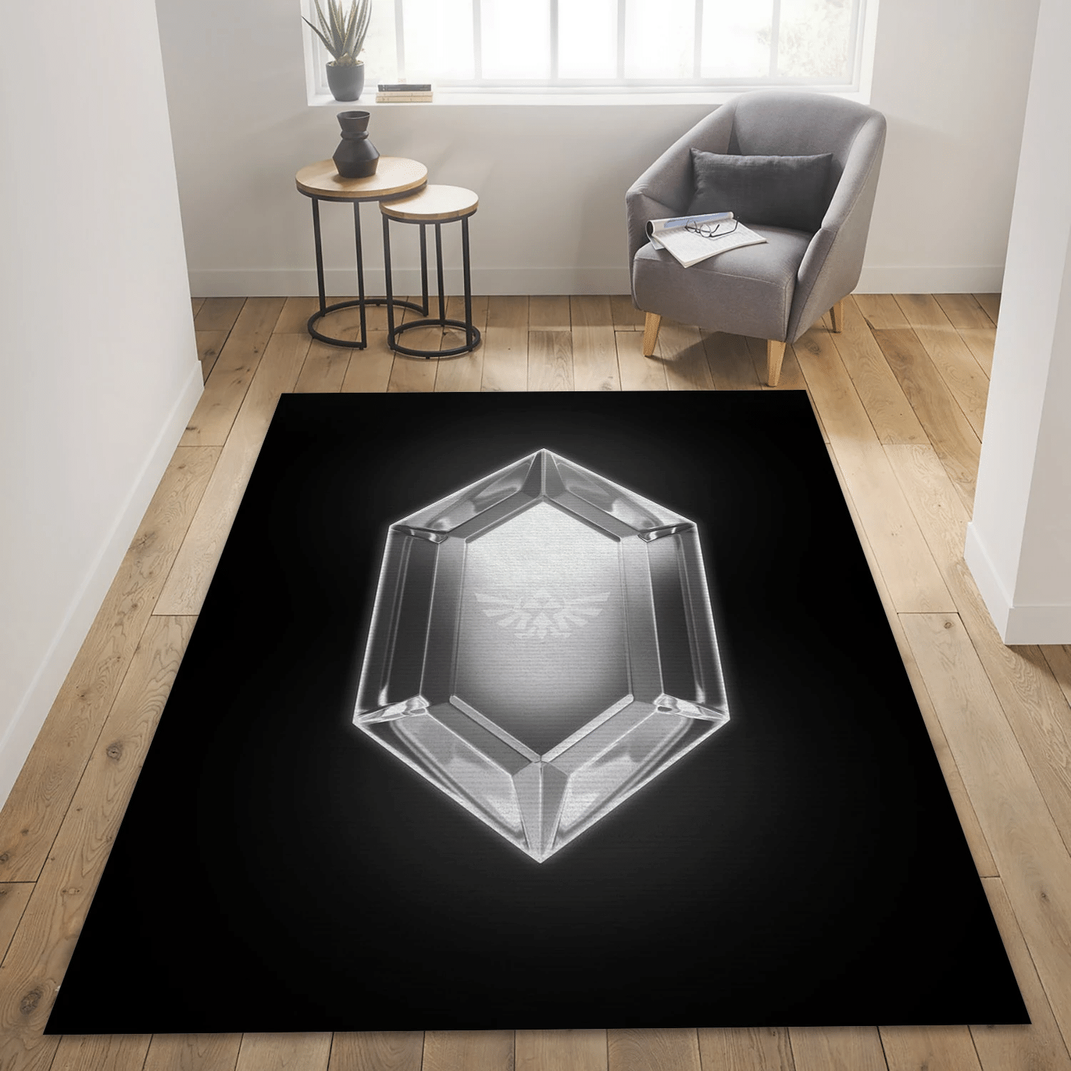 Silver Rupee Area Rug For Christmas