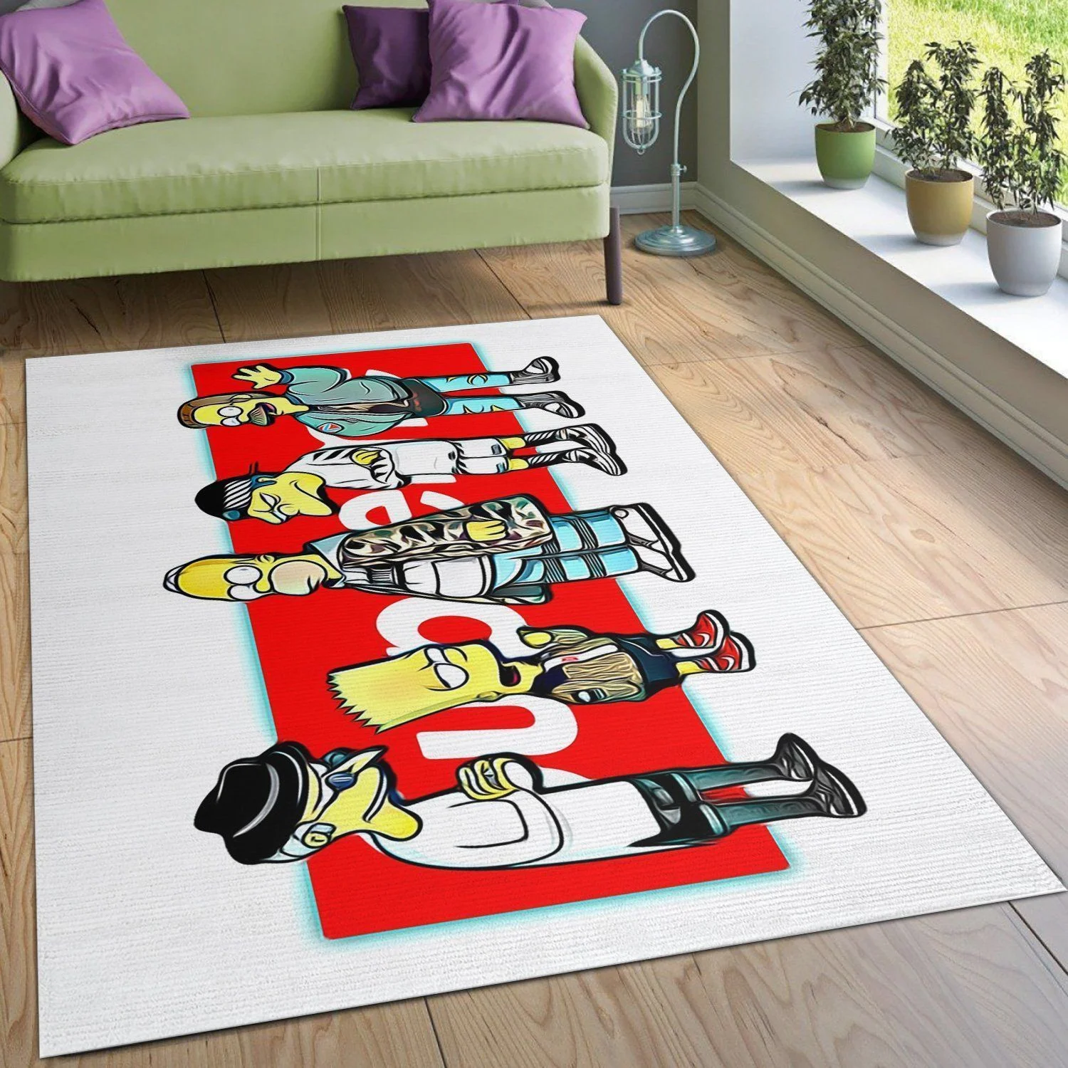 Simpson Bape Supreme Area Rug - Living Room Carpet Christmas Gift Floor  Decor The Us Decor