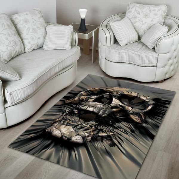 Skull Area Rug Chrismas Gift - Indoor Outdoor Rugs