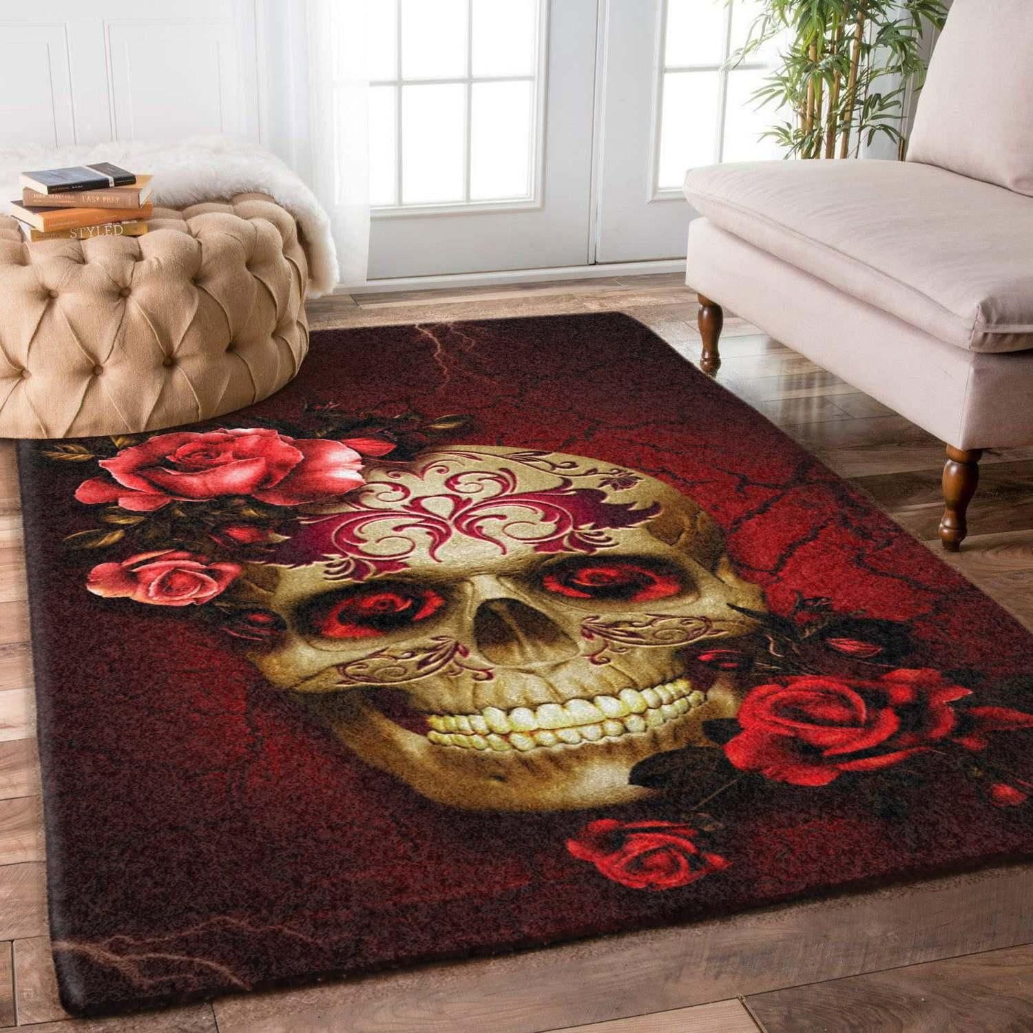 Skull Rug Chrismas Gift - Indoor Outdoor Rugs